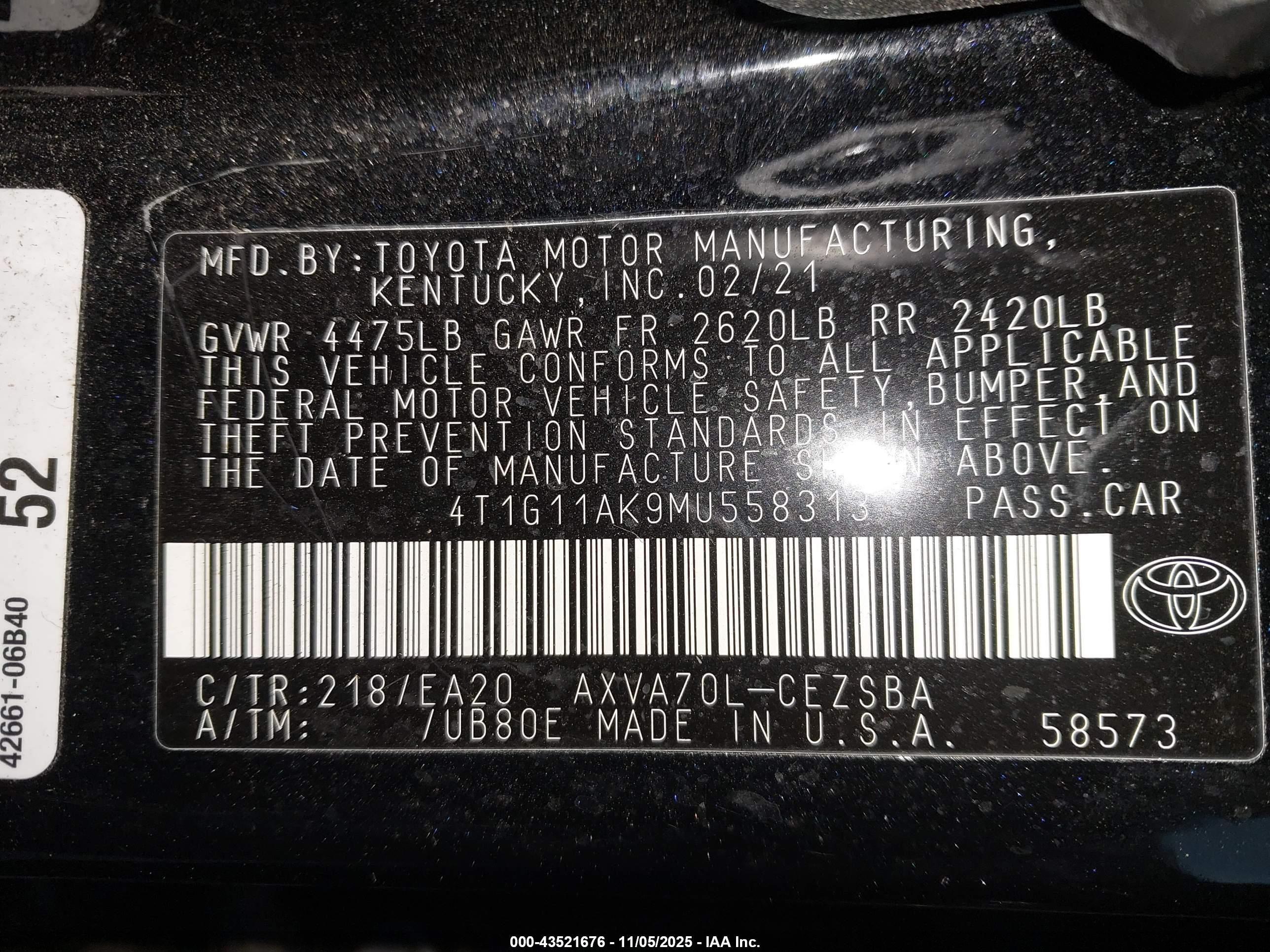 TOYOTA CAMRY image 9