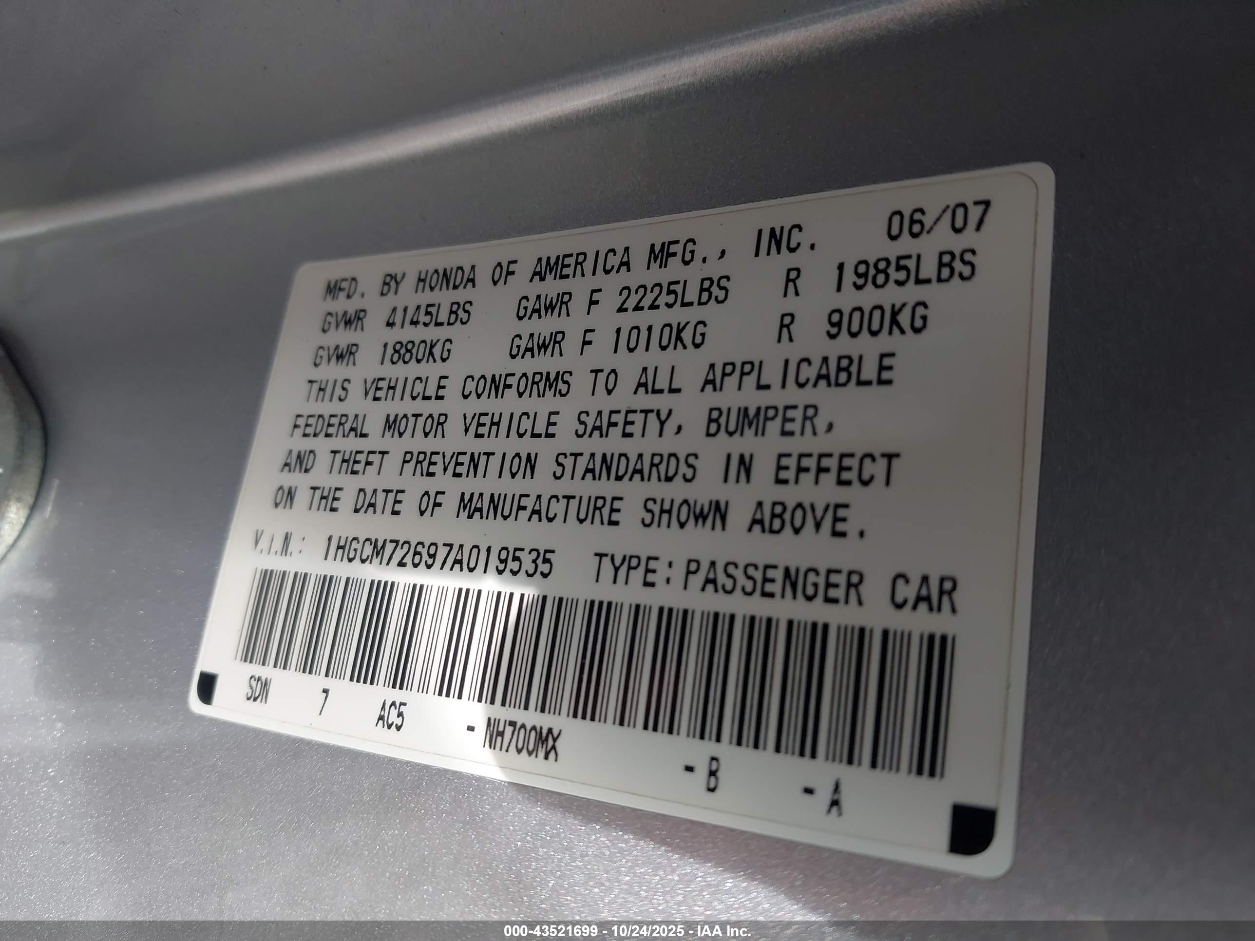 HONDA ACCORD image 9