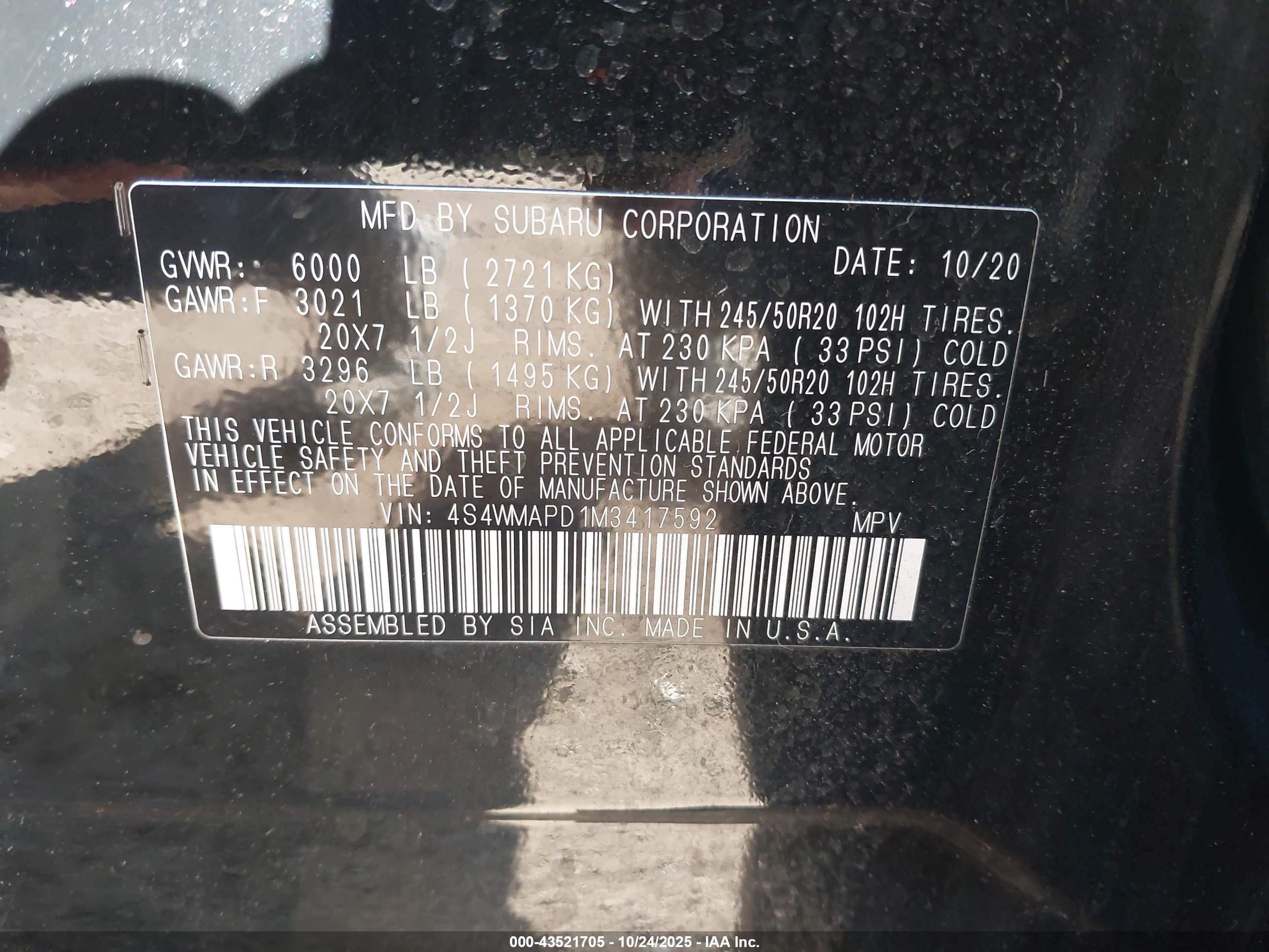 SUBARU ASCENT image 9