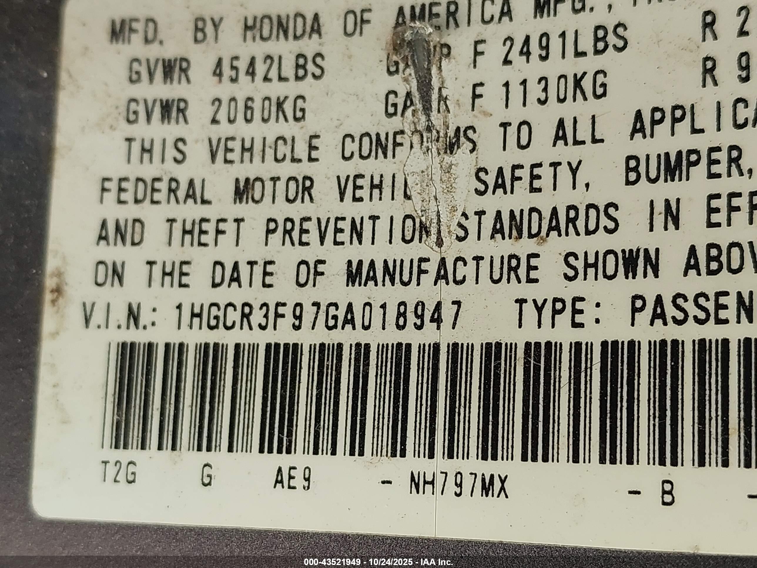 HONDA ACCORD image 9