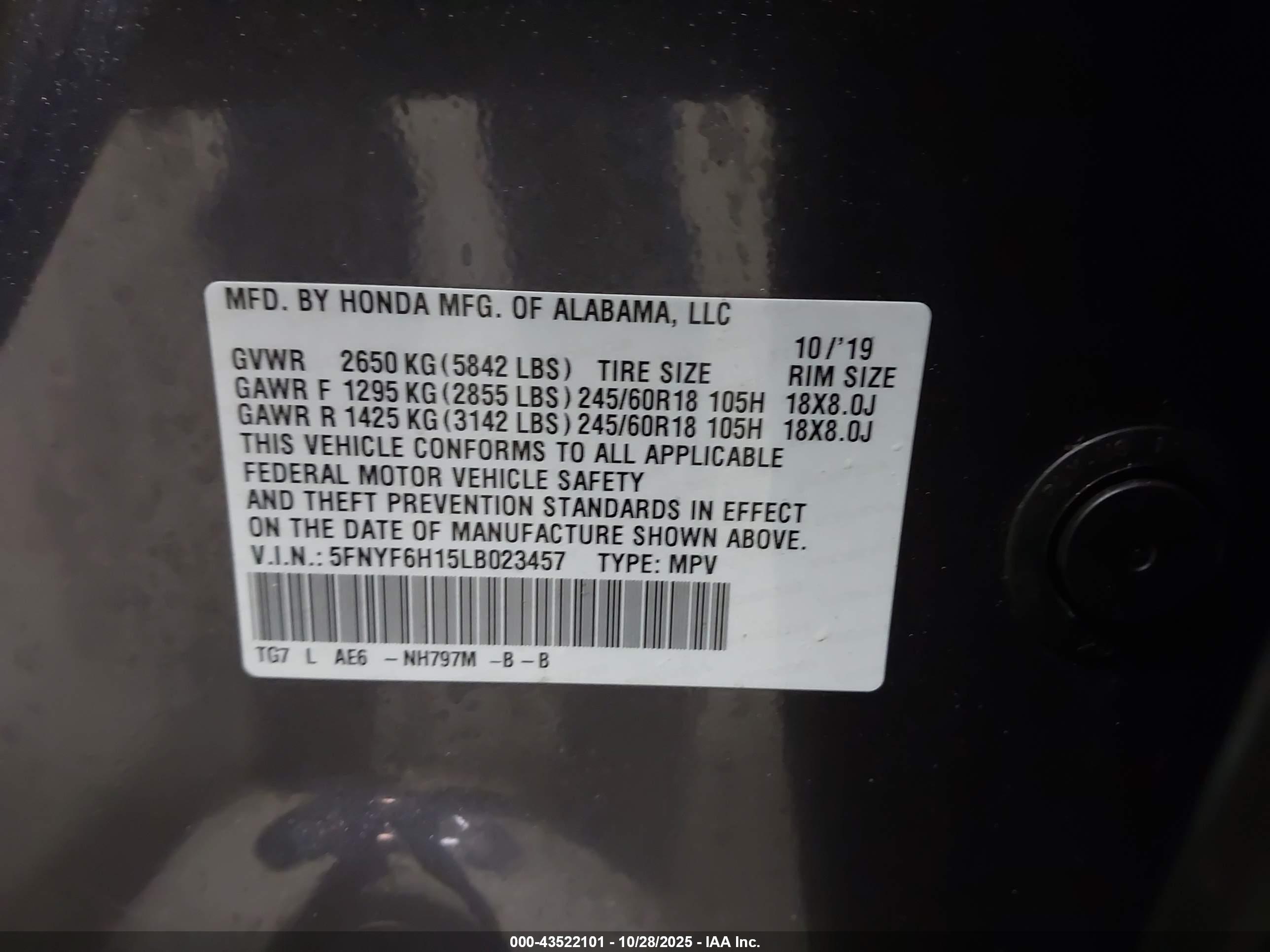 HONDA PILOT image 9