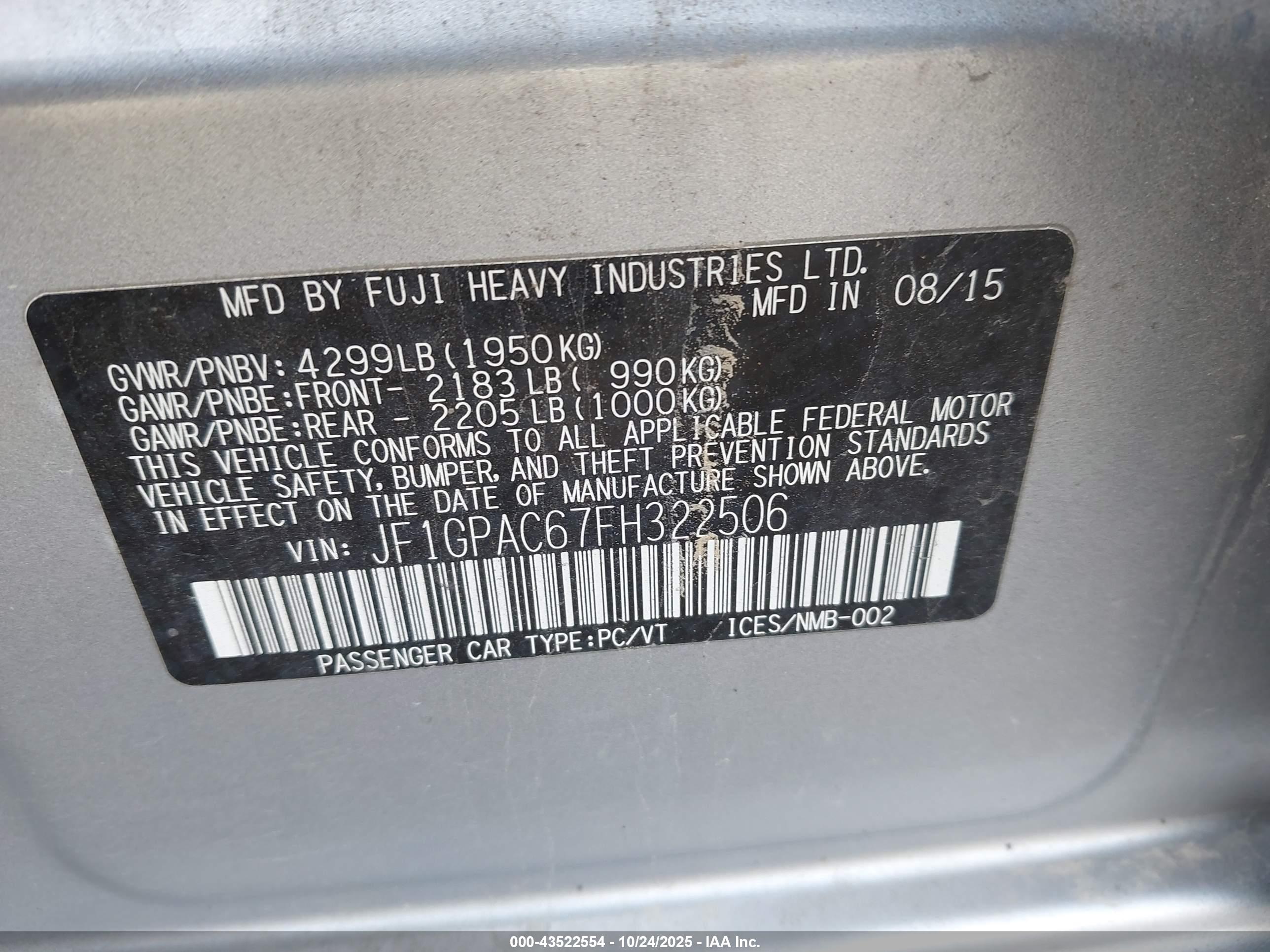 SUBARU IMPREZA image 9