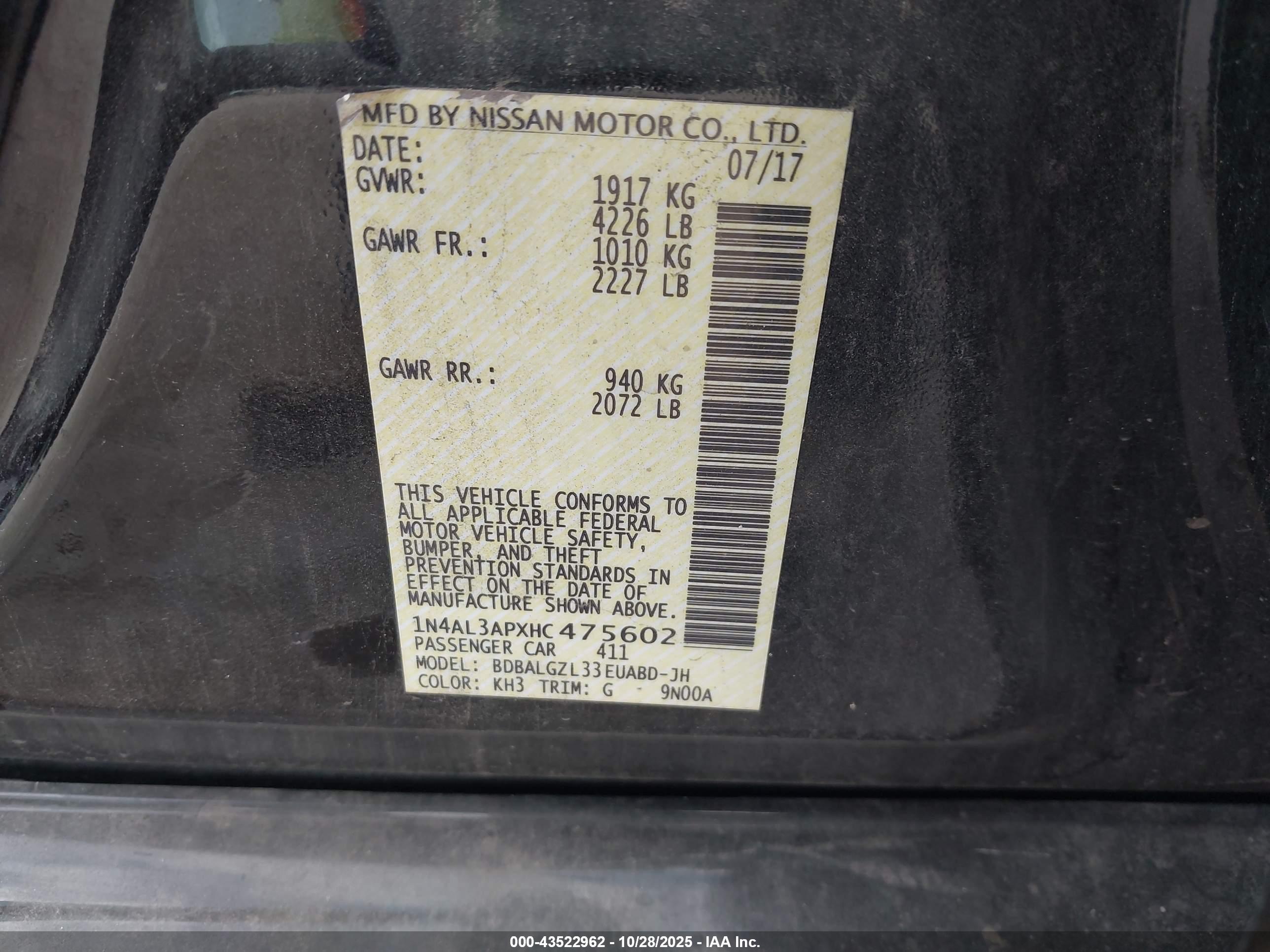NISSAN ALTIMA image 9