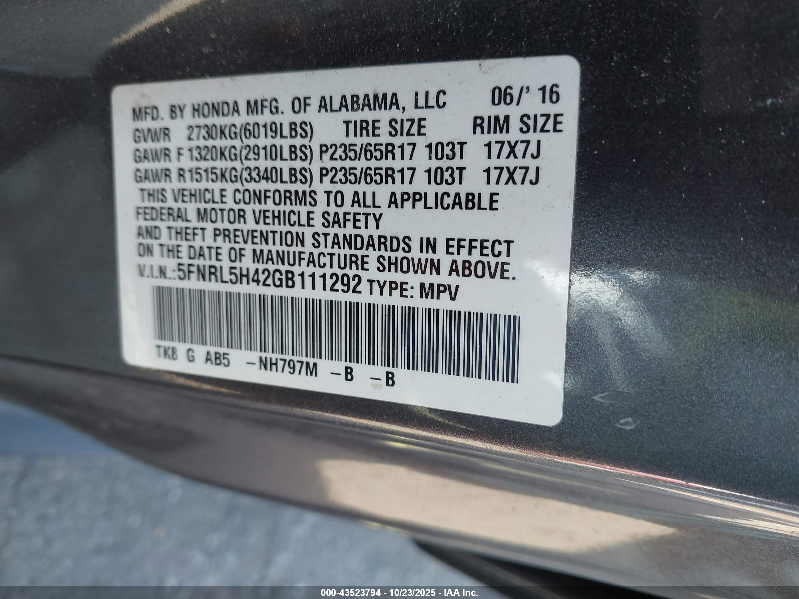 HONDA ODYSSEY image 9