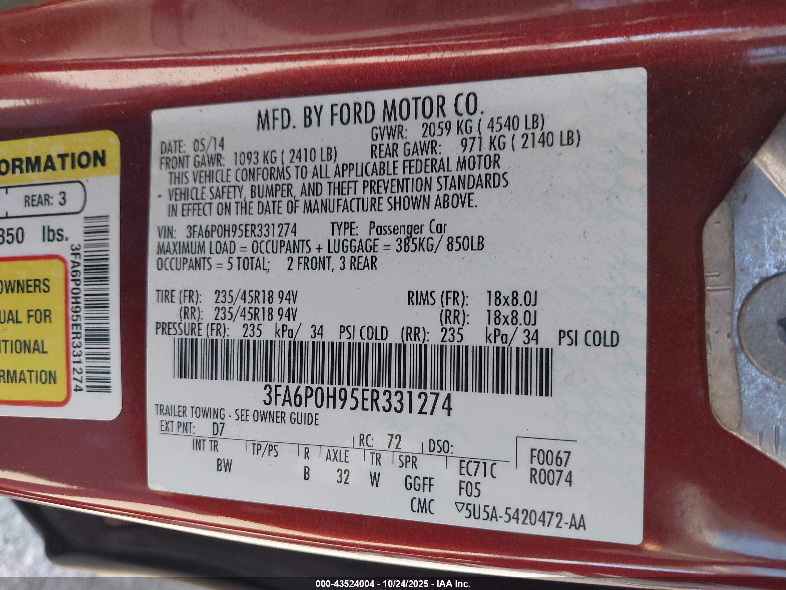 FORD FUSION image 9