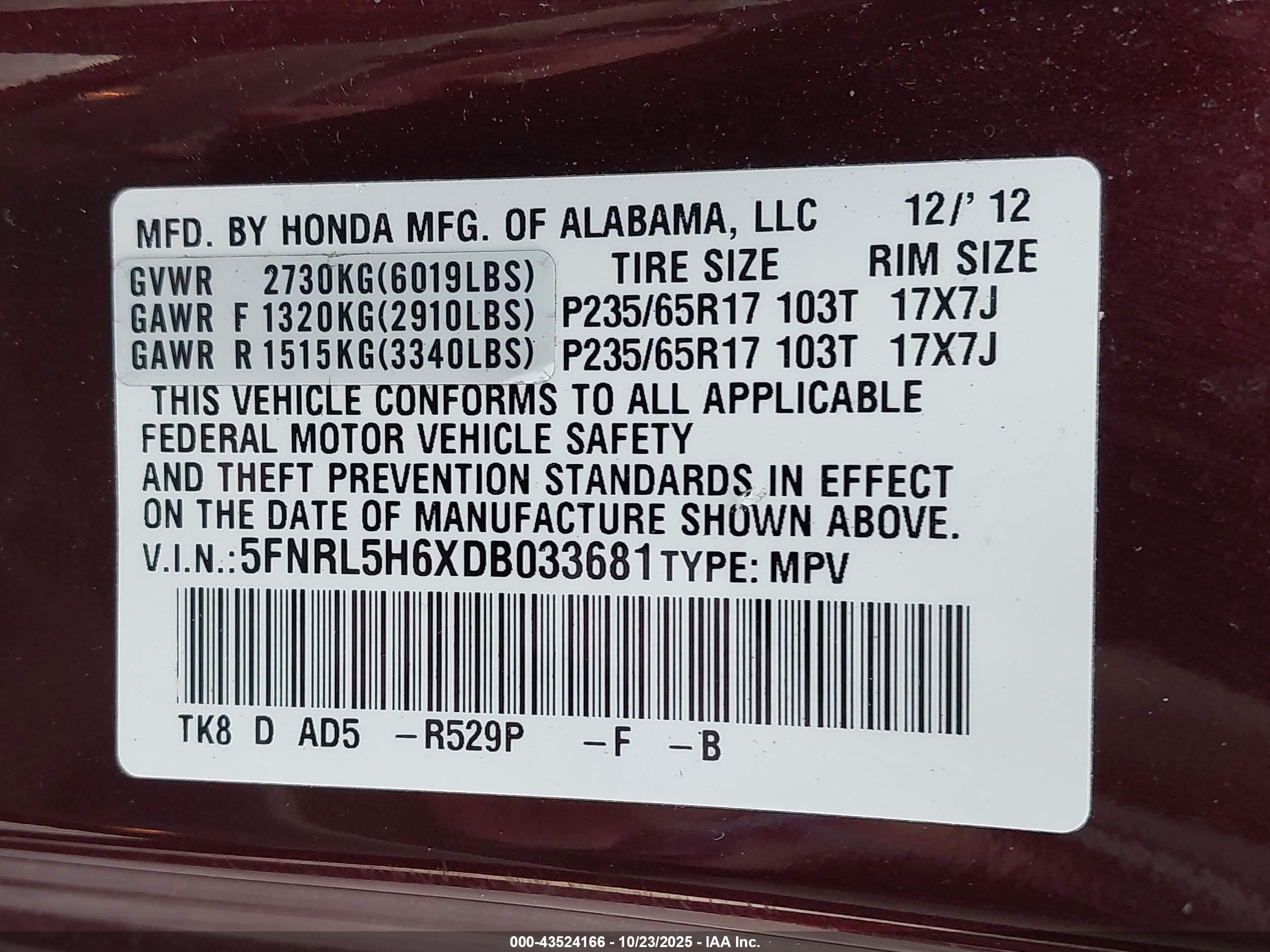 HONDA ODYSSEY image 9