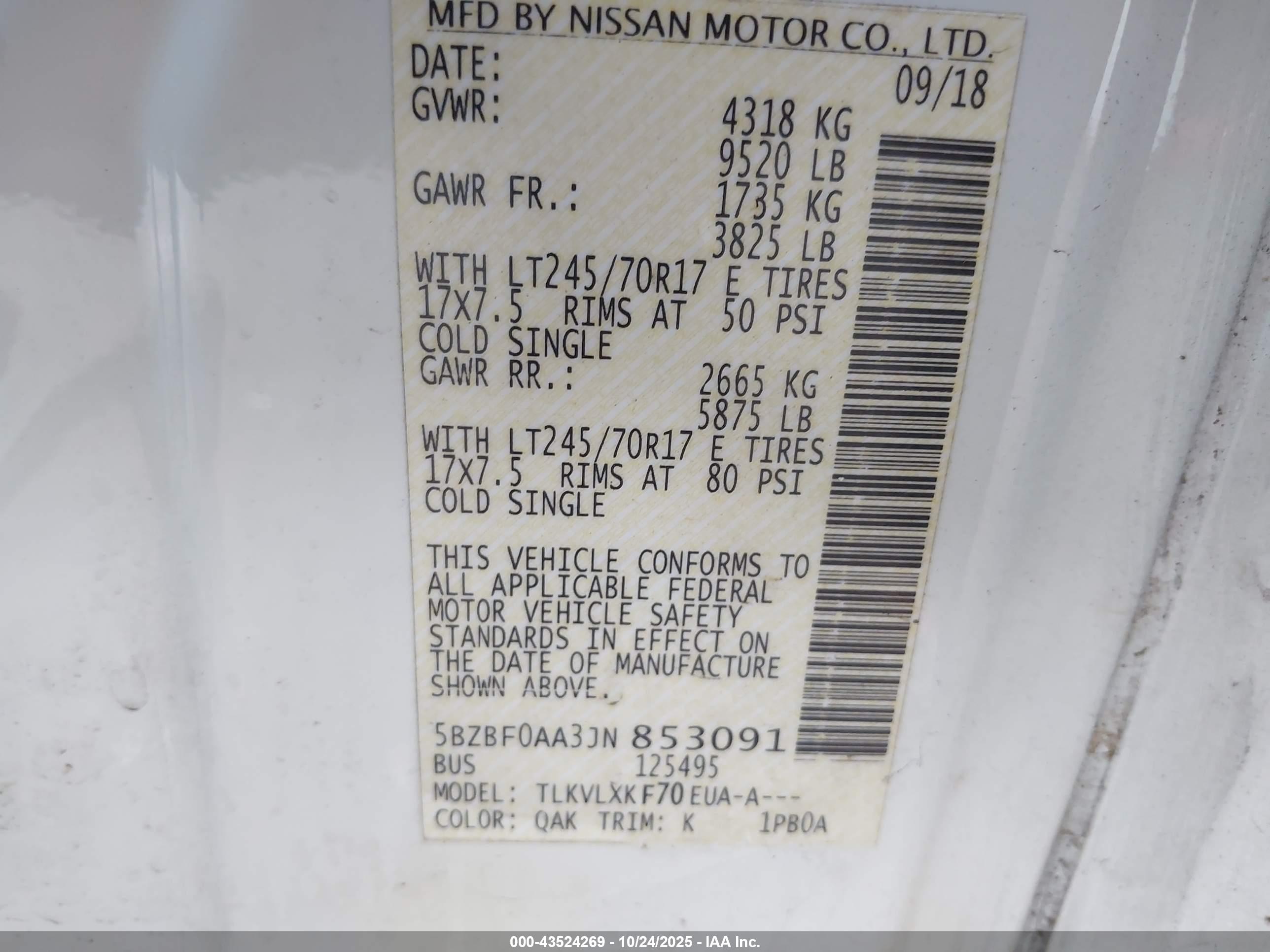 NISSAN NV image 9