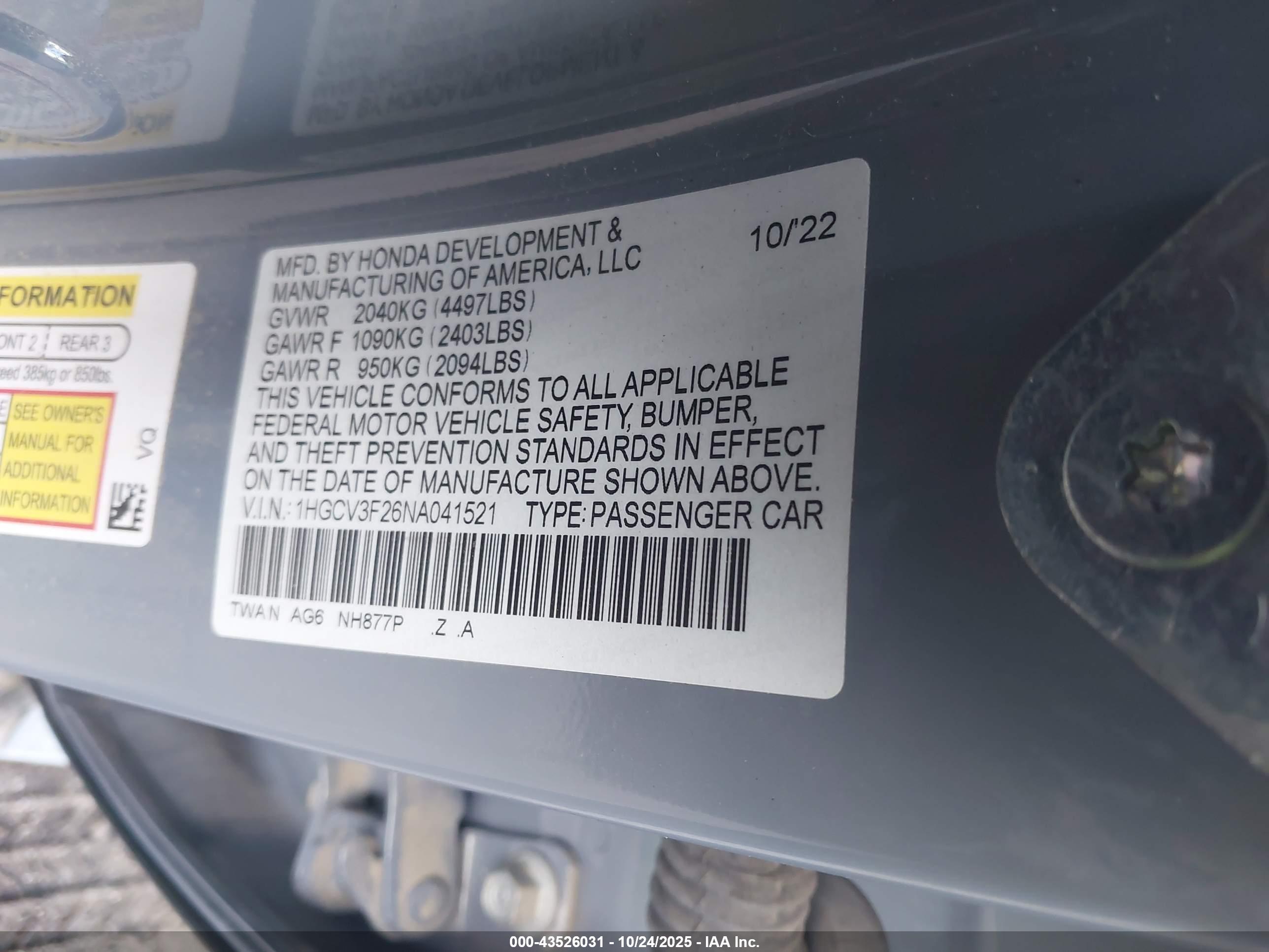 HONDA ACCORD image 9