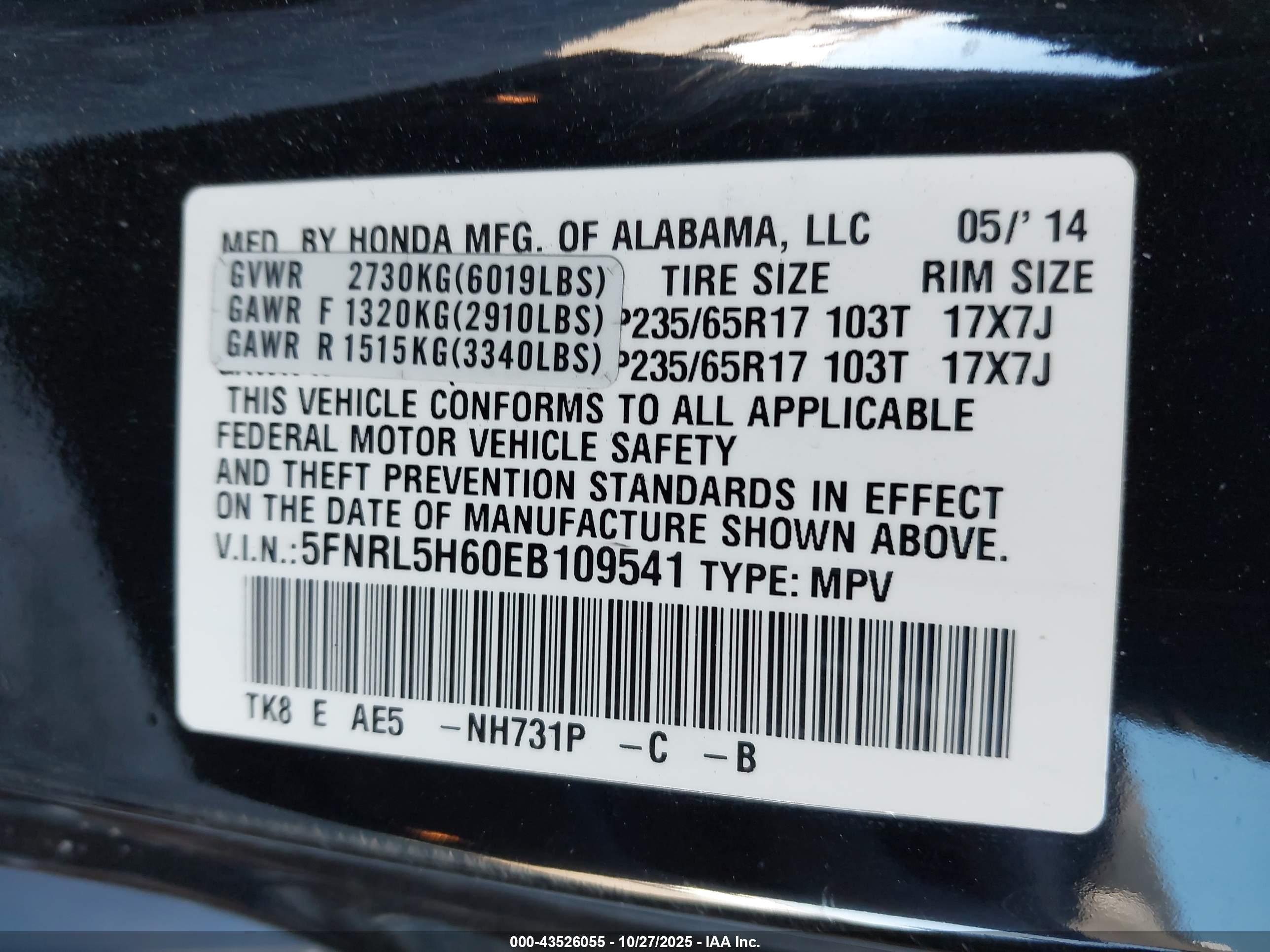 HONDA ODYSSEY image 9