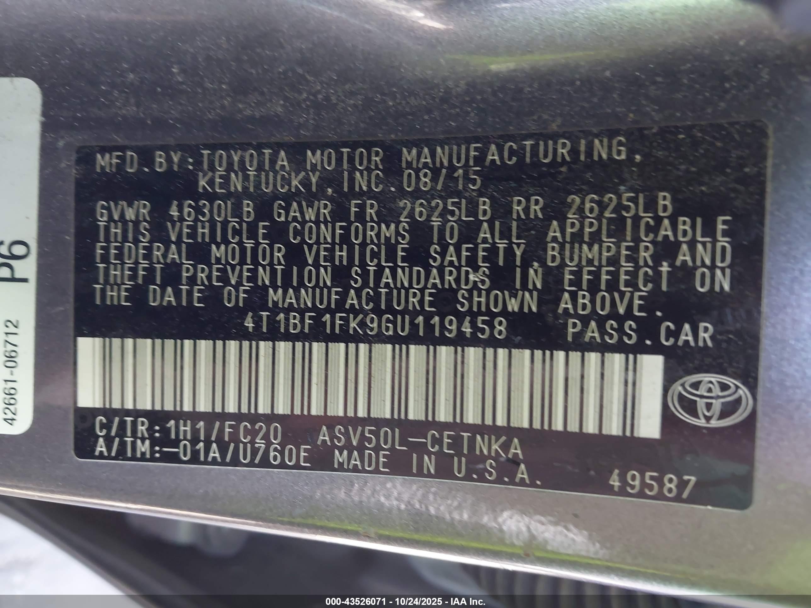 TOYOTA CAMRY image 9