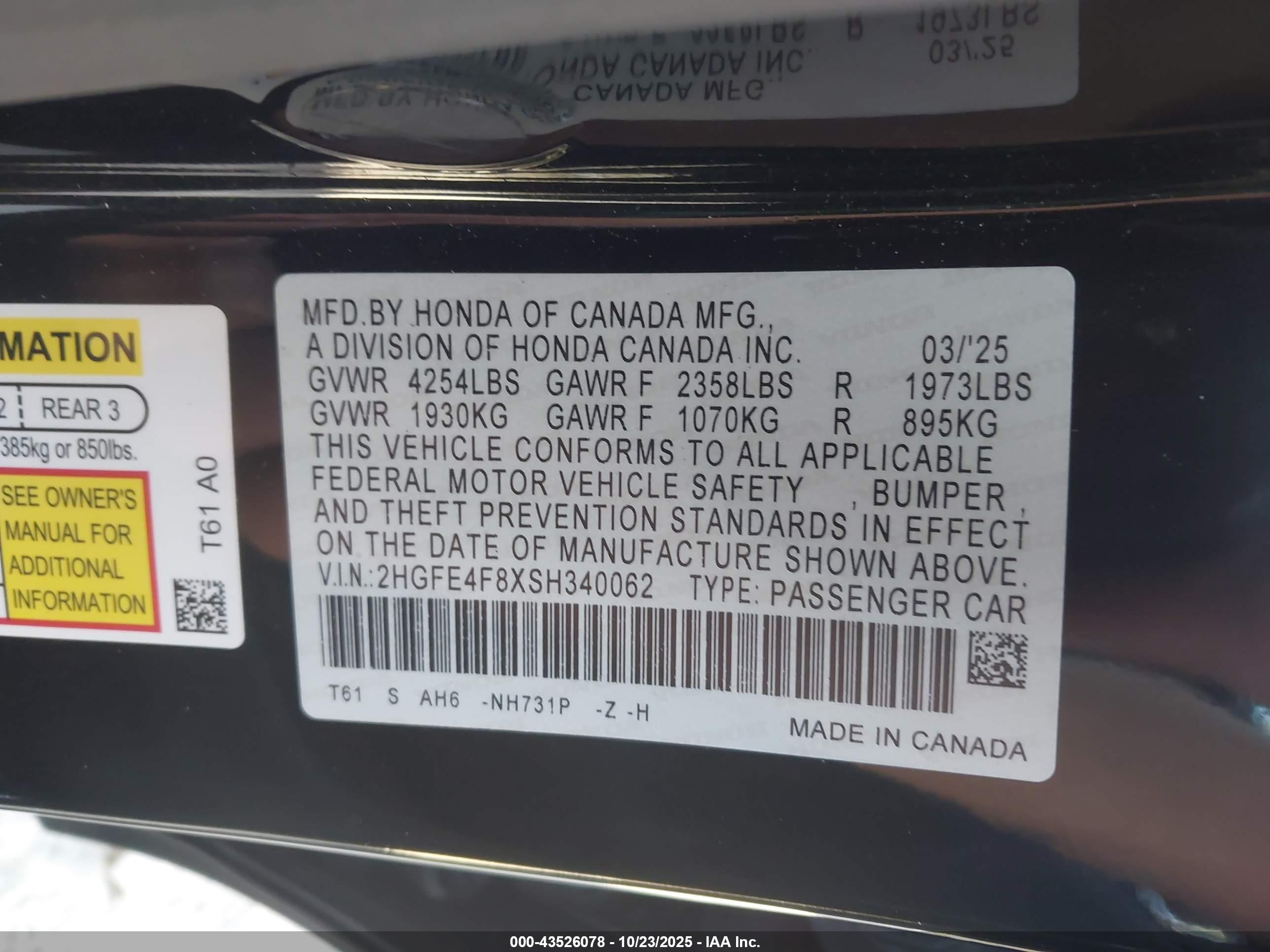 HONDA CIVIC image 9