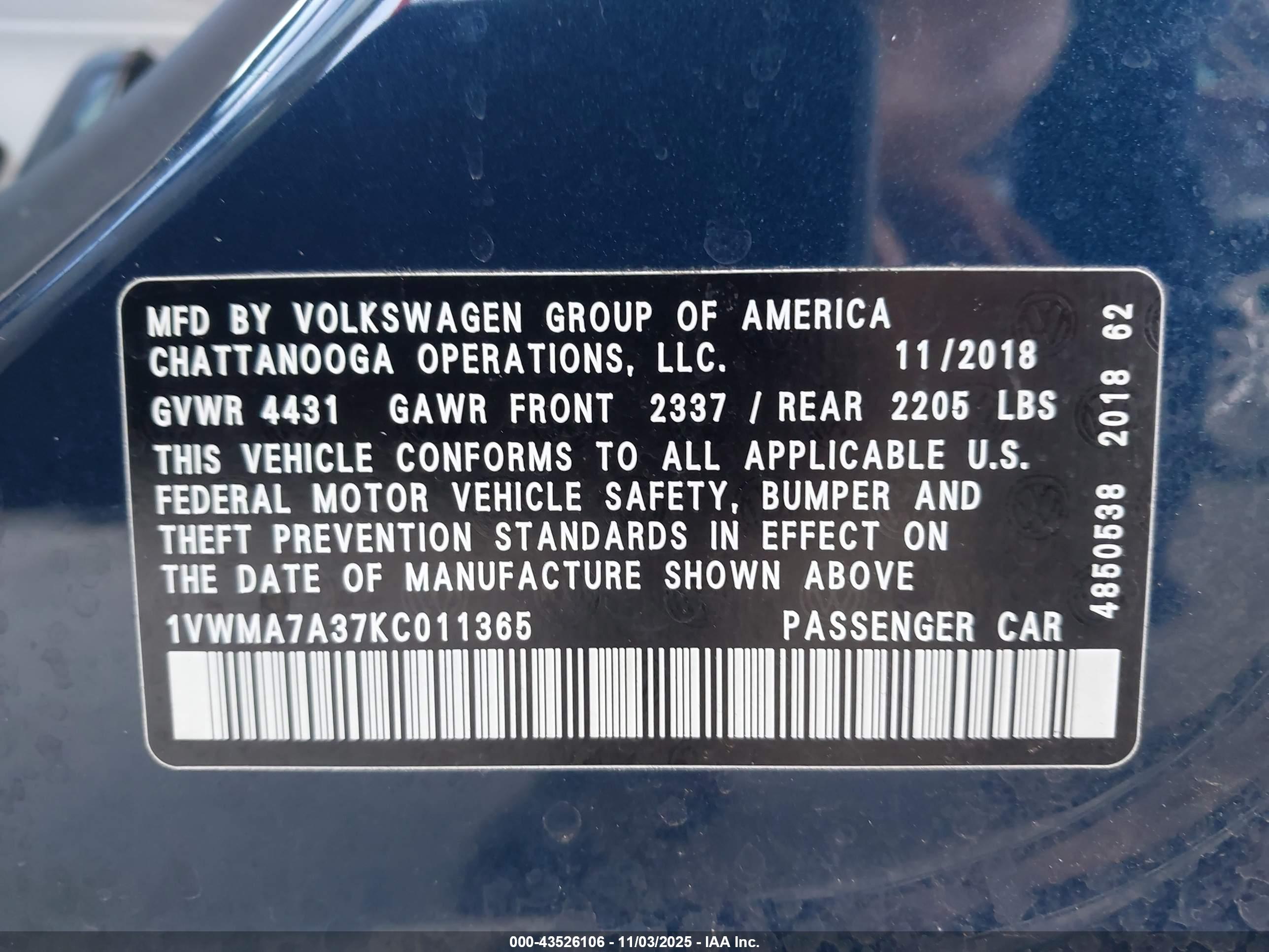VOLKSWAGEN PASSAT image 9