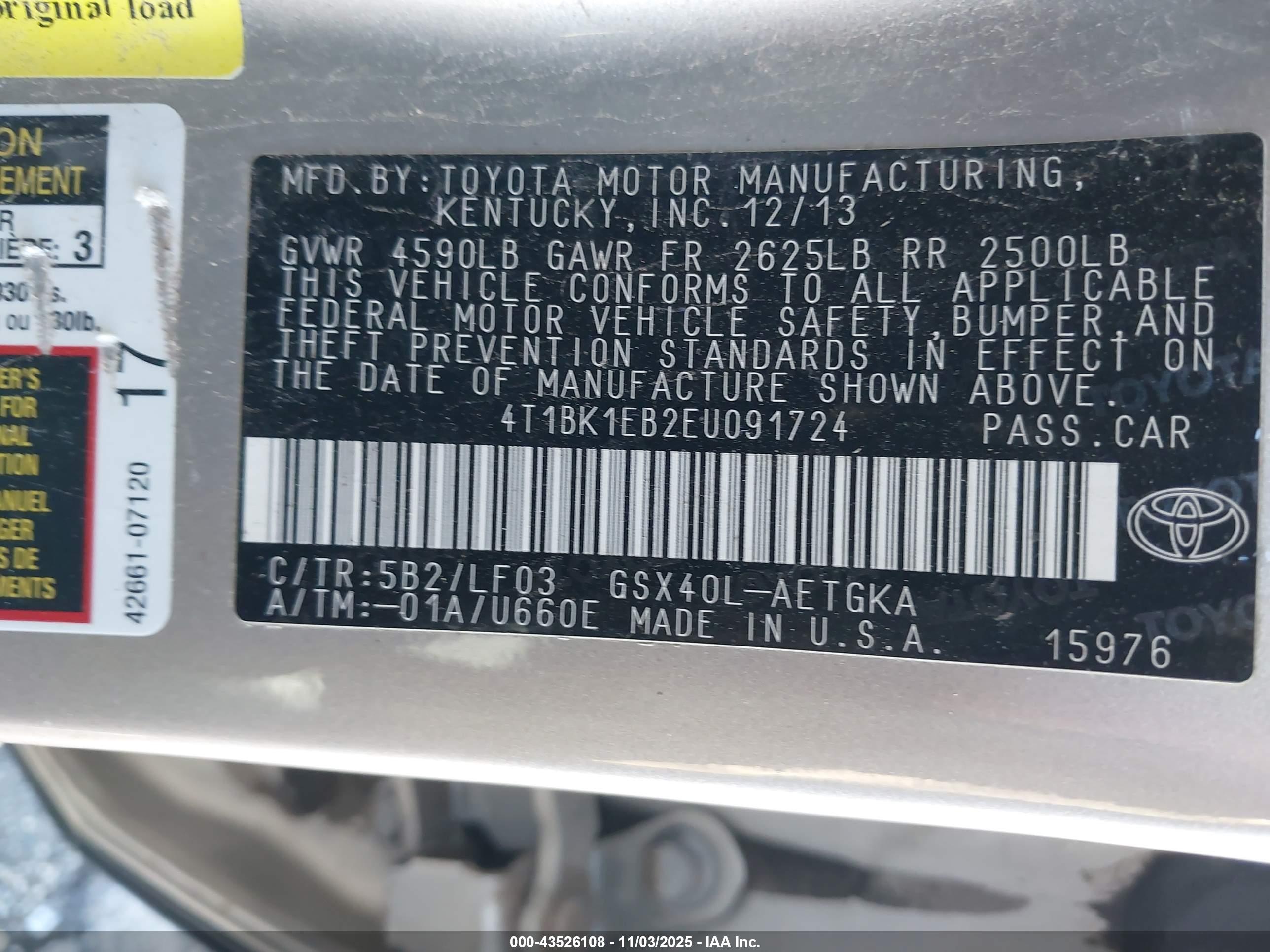 TOYOTA AVALON image 9