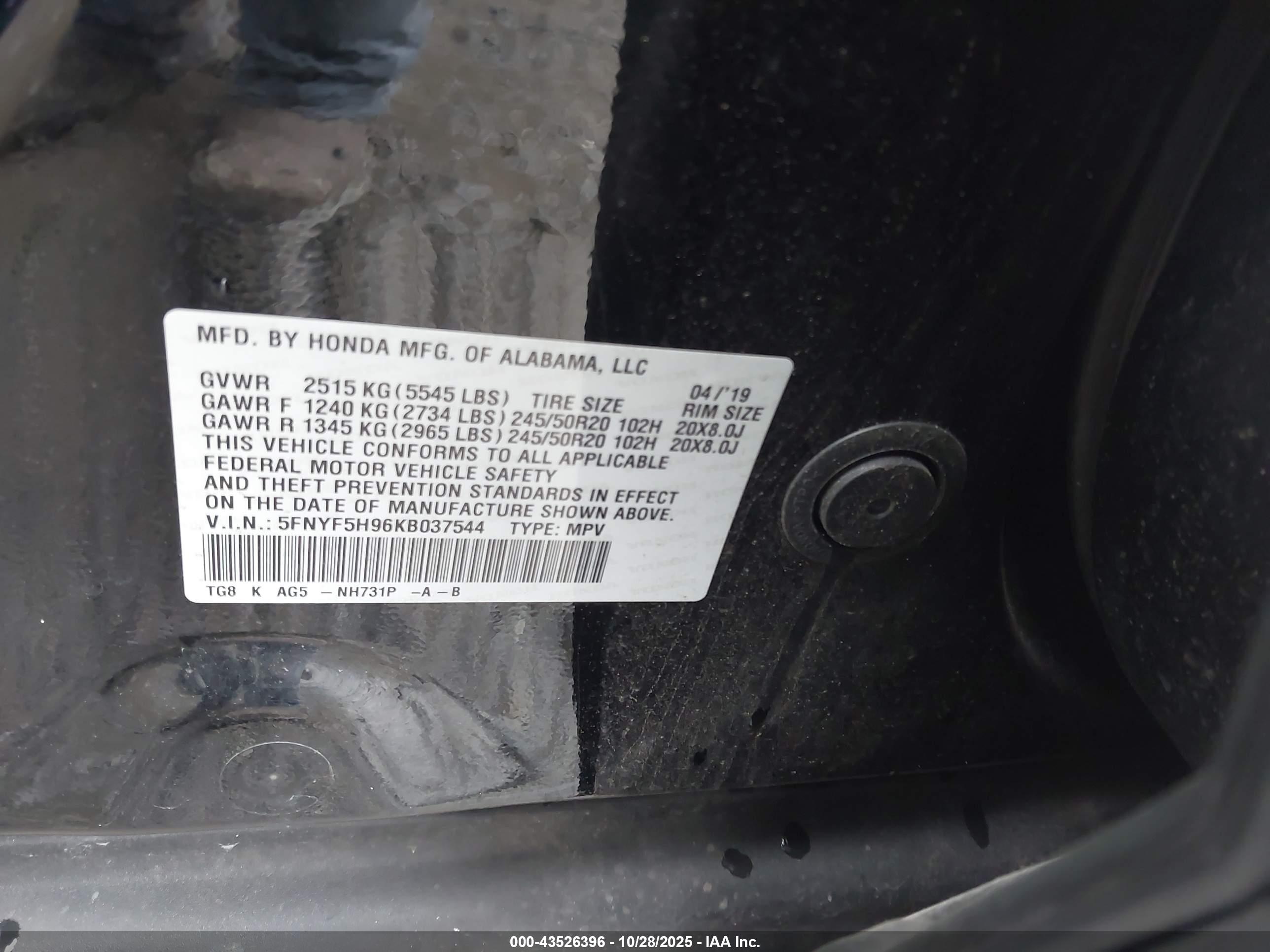 HONDA PILOT image 9