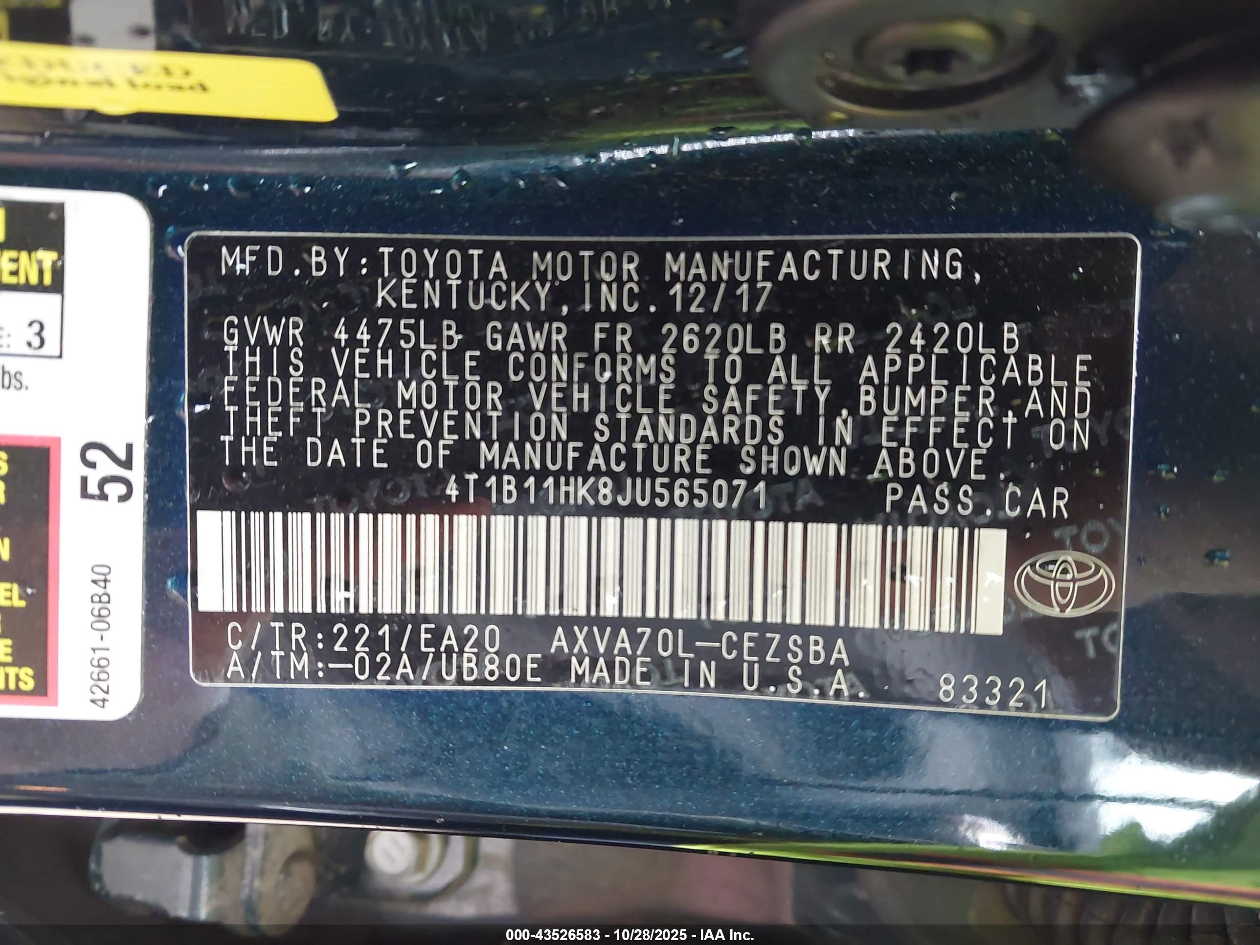 TOYOTA CAMRY image 9