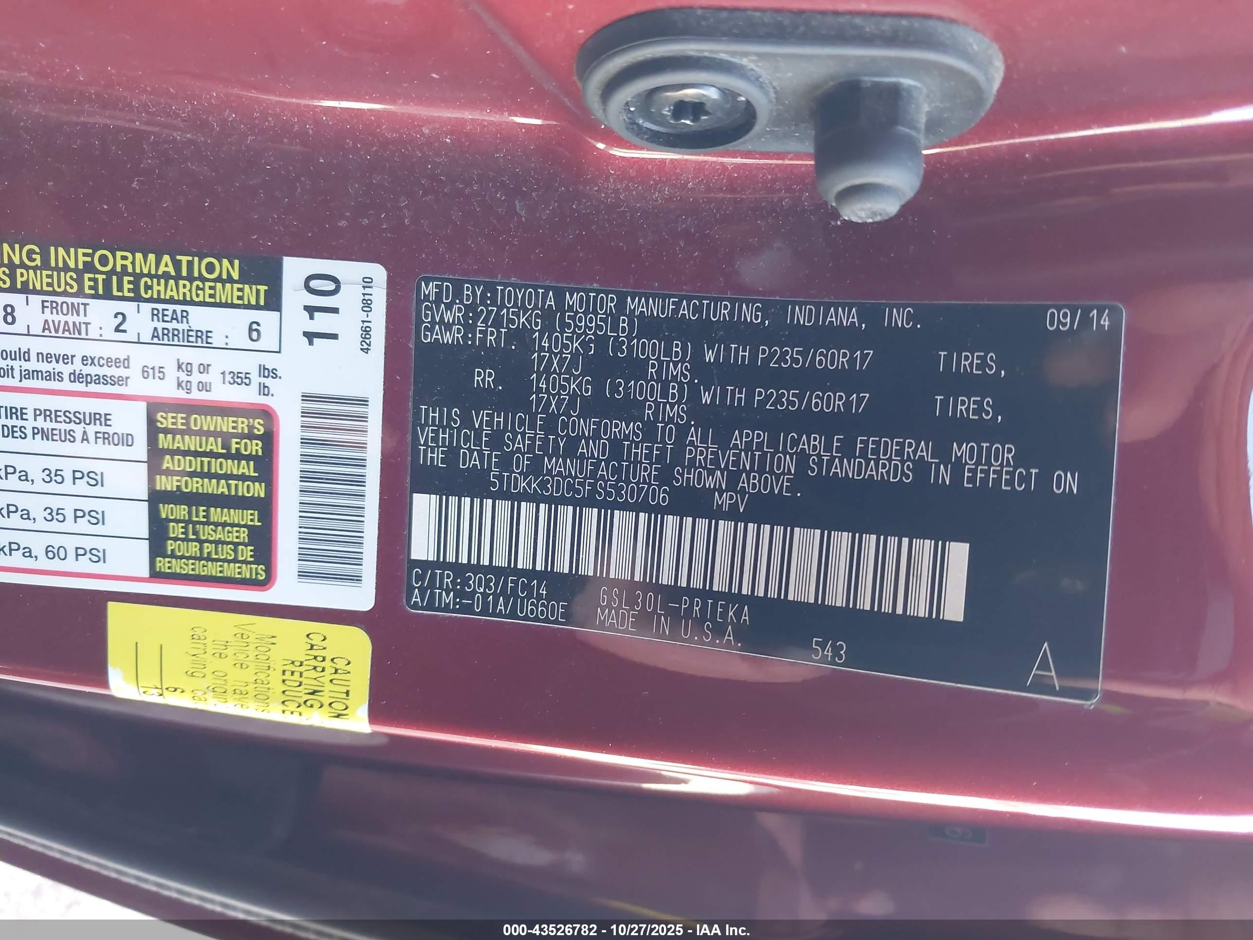 TOYOTA SIENNA image 9