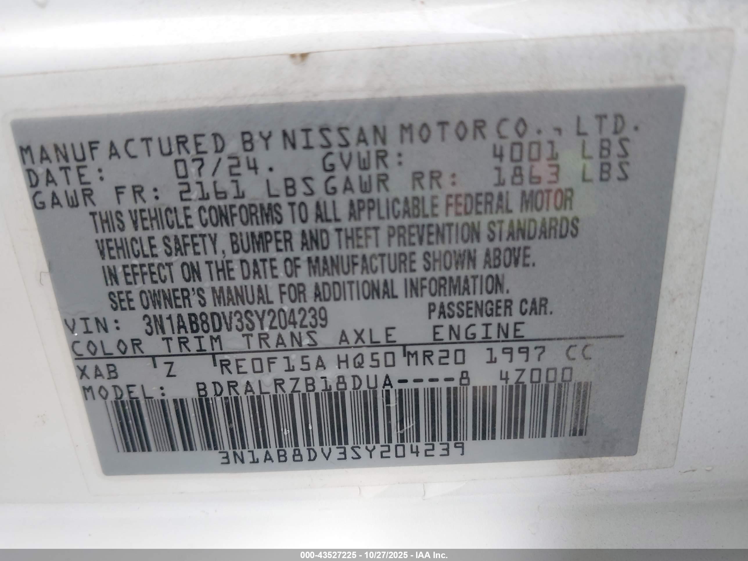 NISSAN SENTRA image 9