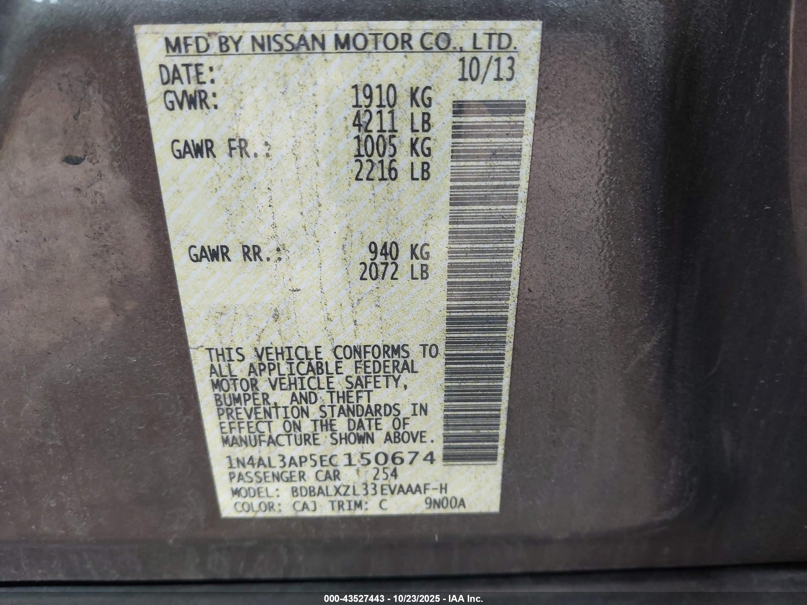 NISSAN ALTIMA image 9