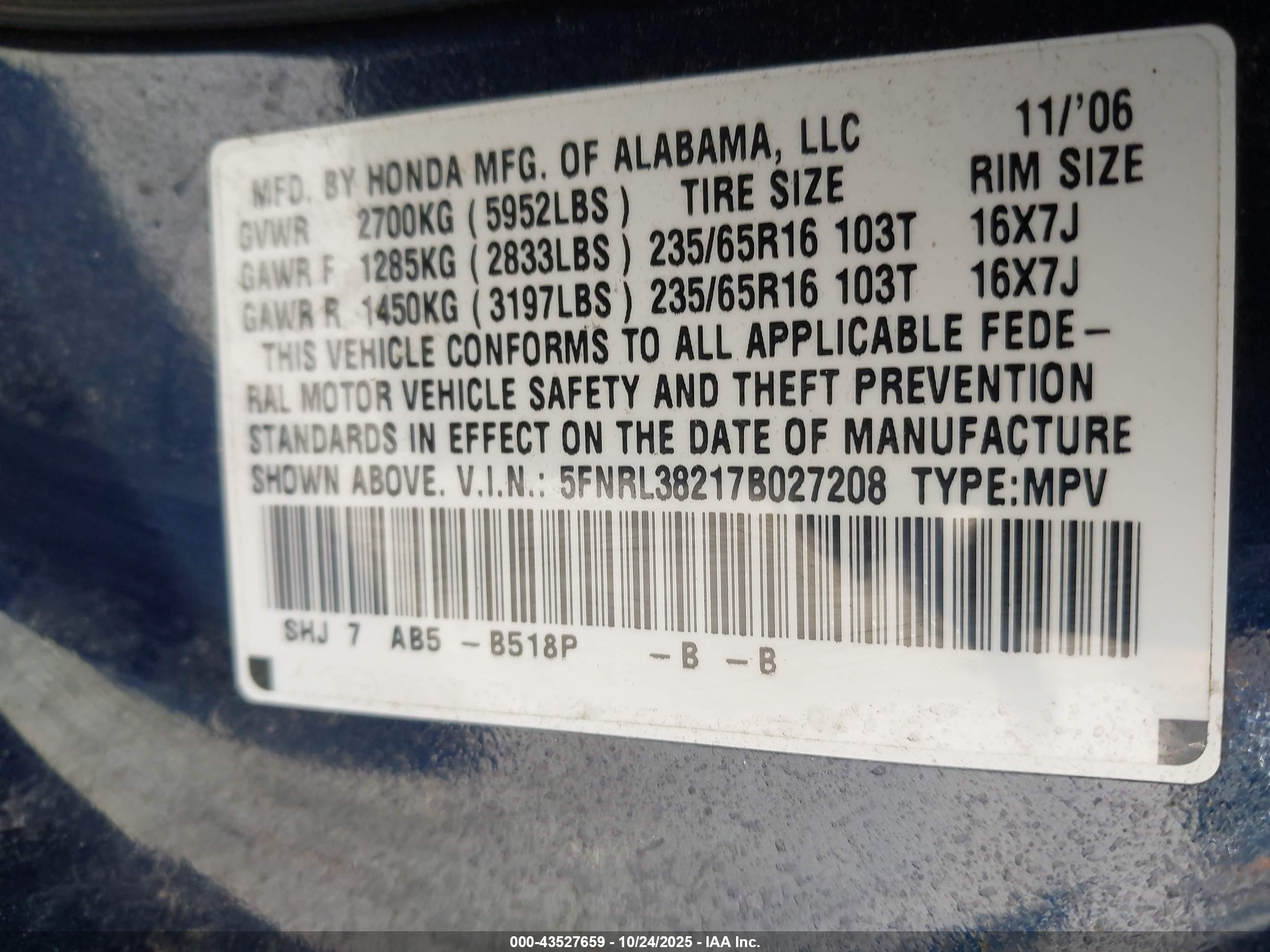 HONDA ODYSSEY image 9