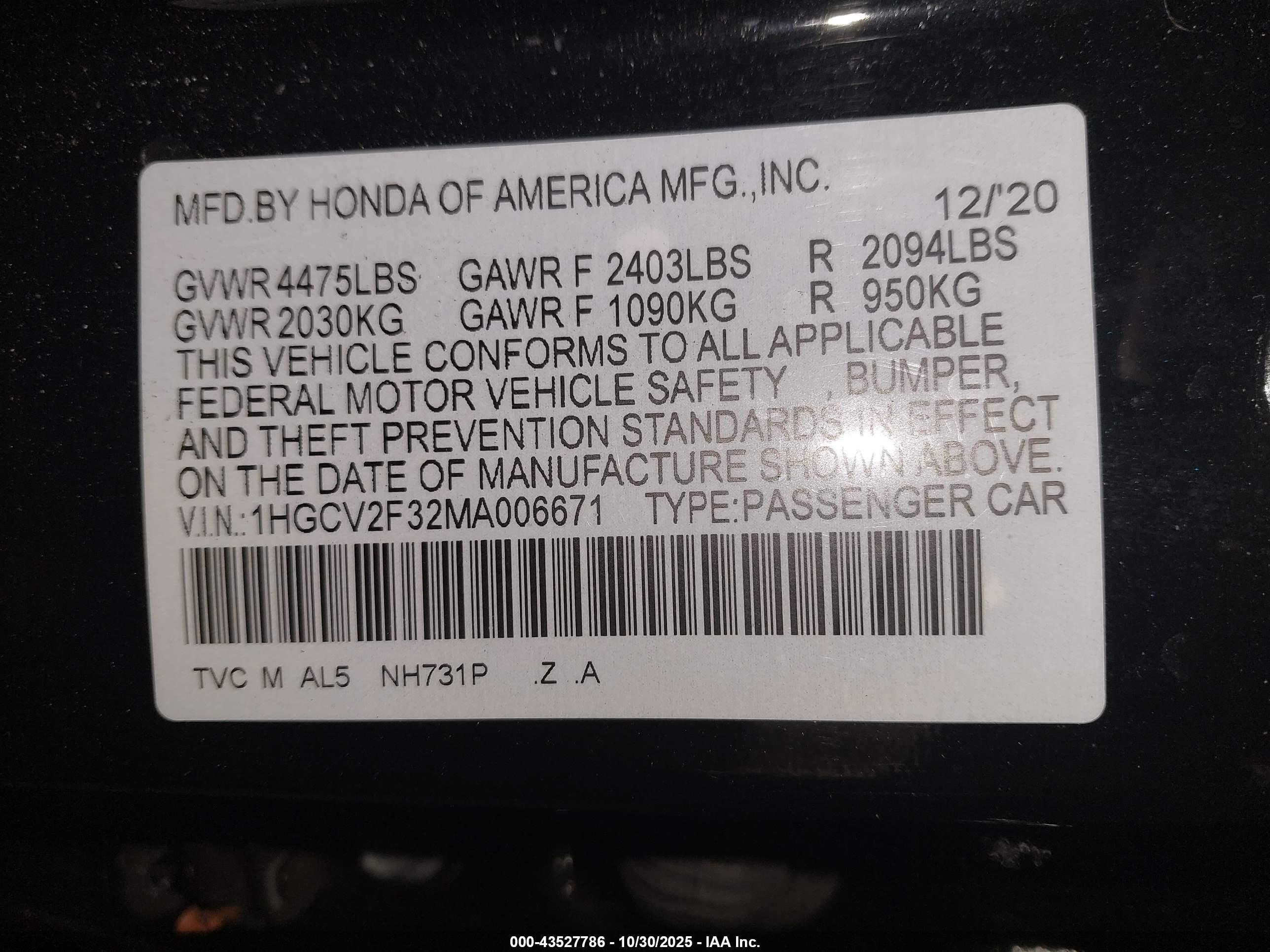 HONDA ACCORD image 9