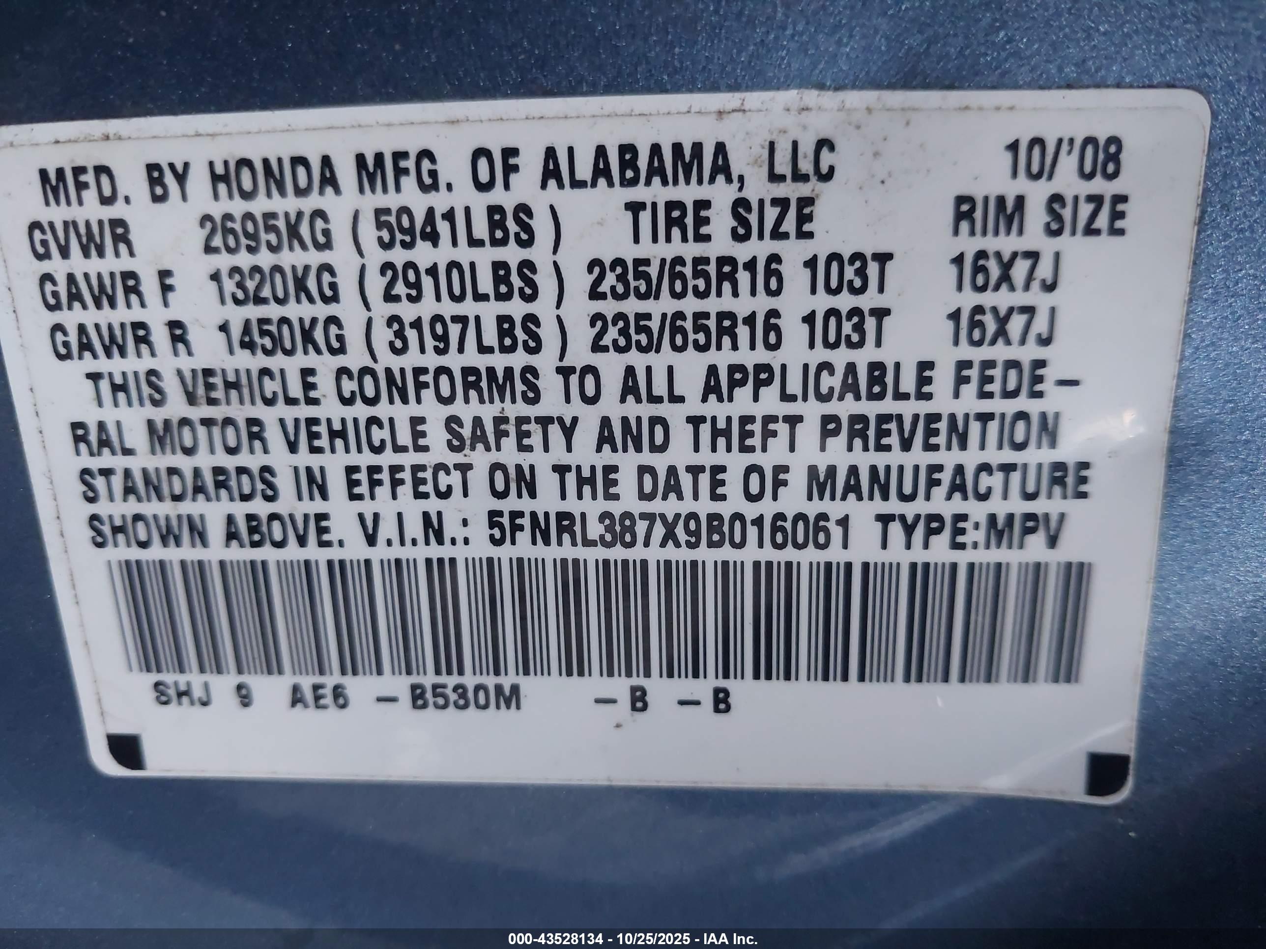 HONDA ODYSSEY image 9