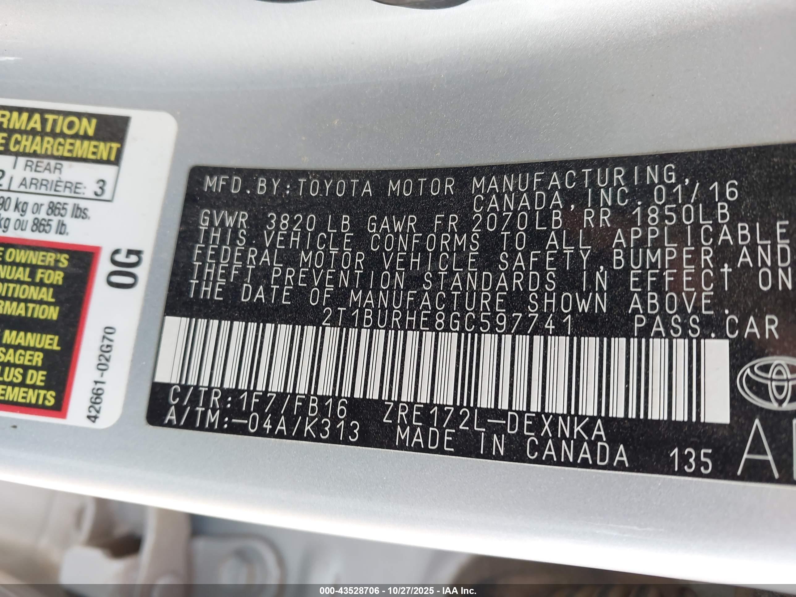 TOYOTA COROLLA image 9