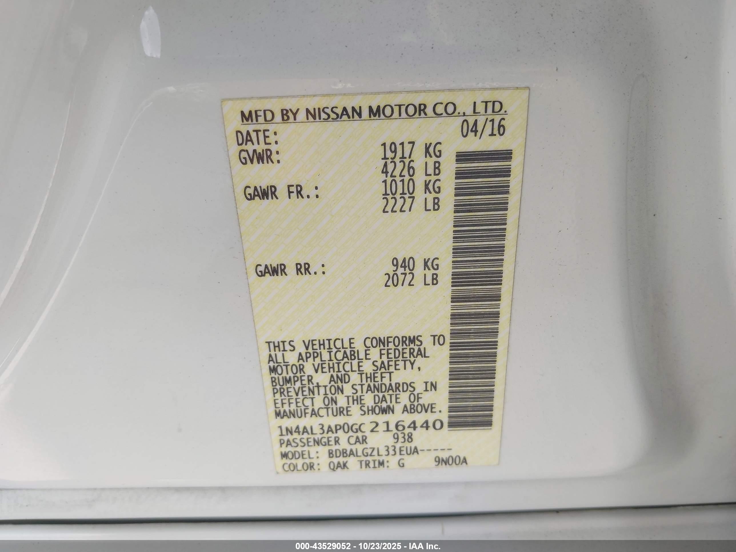 NISSAN ALTIMA image 9