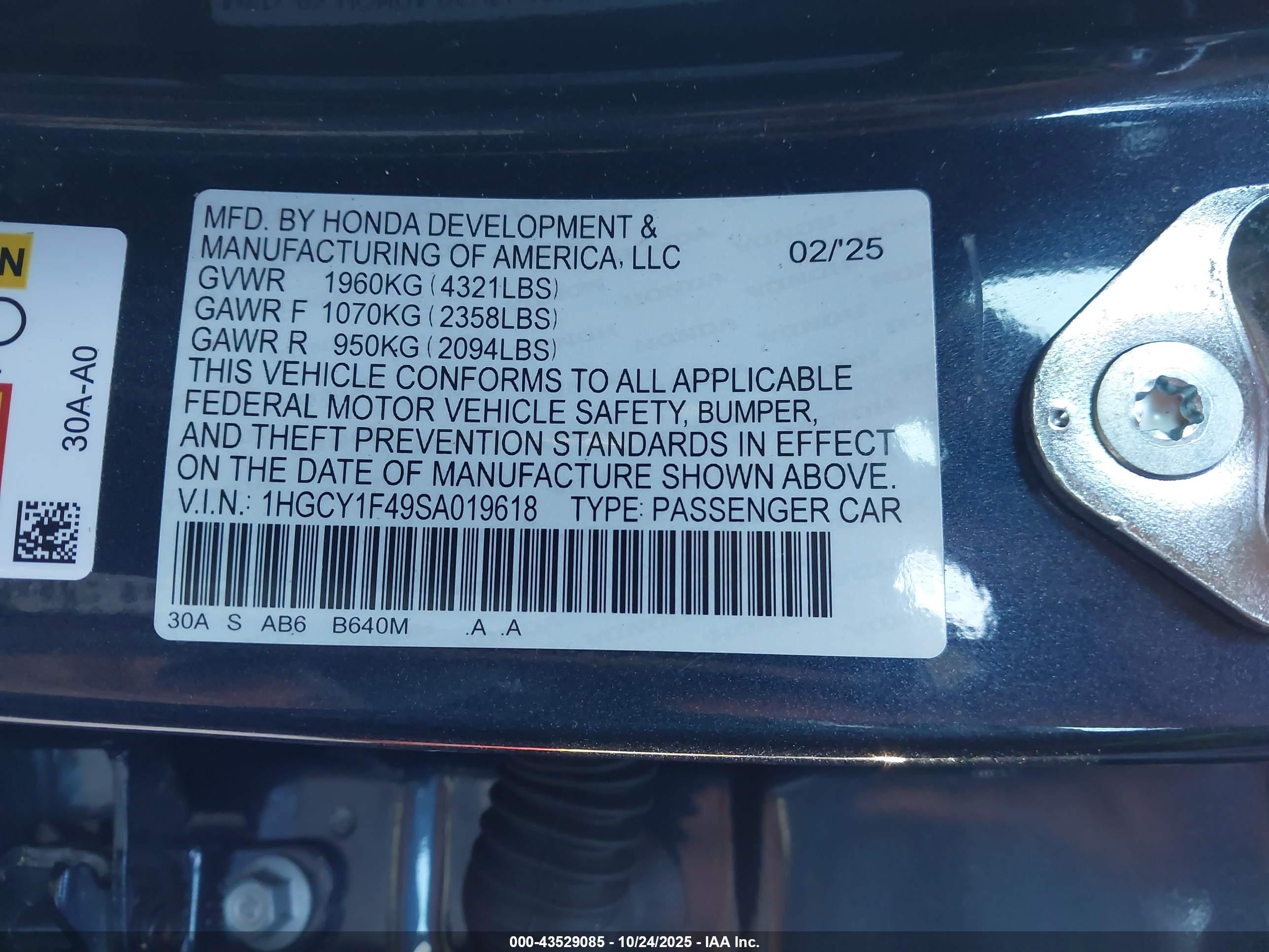 HONDA ACCORD image 9