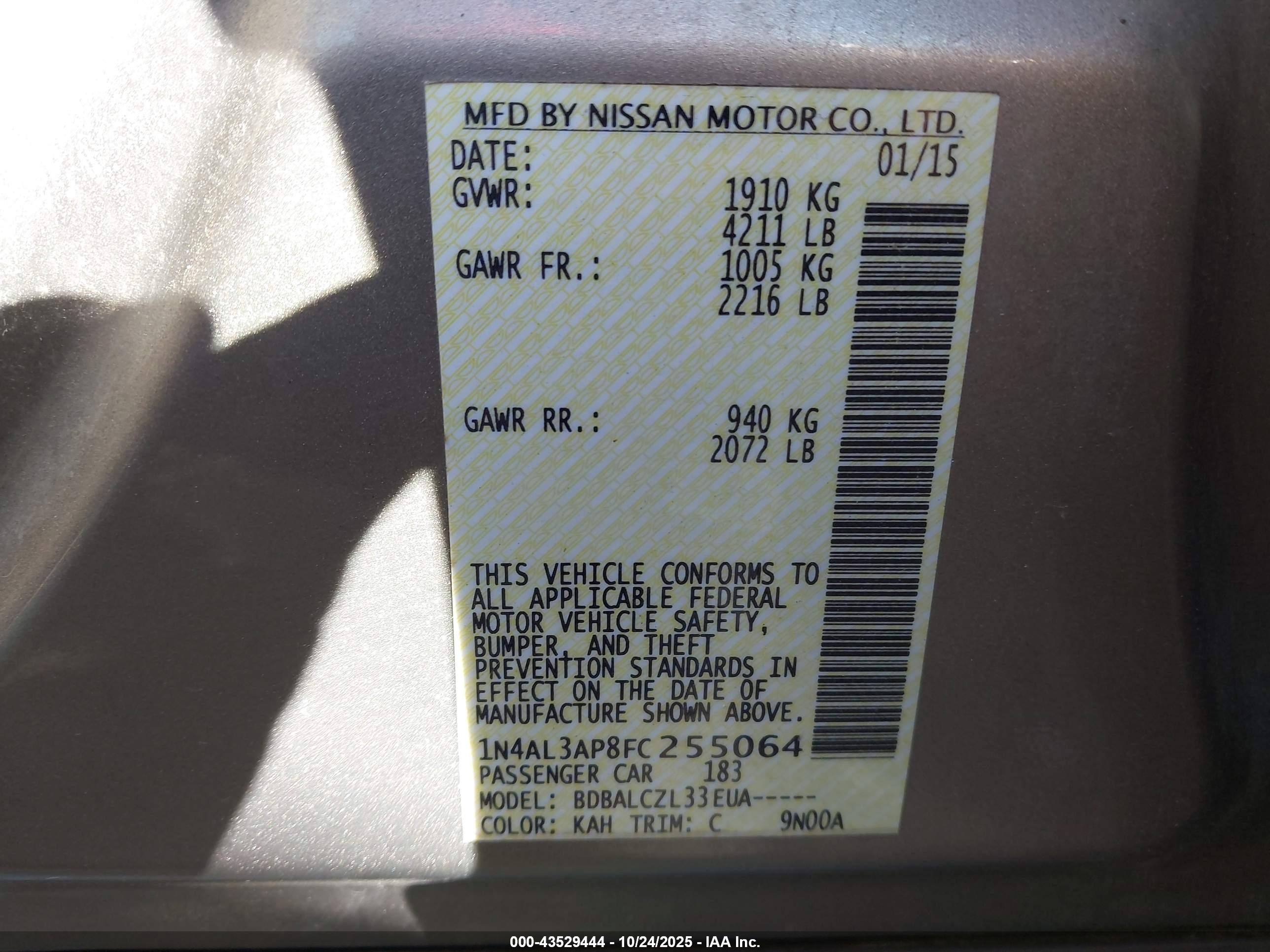 NISSAN ALTIMA image 9