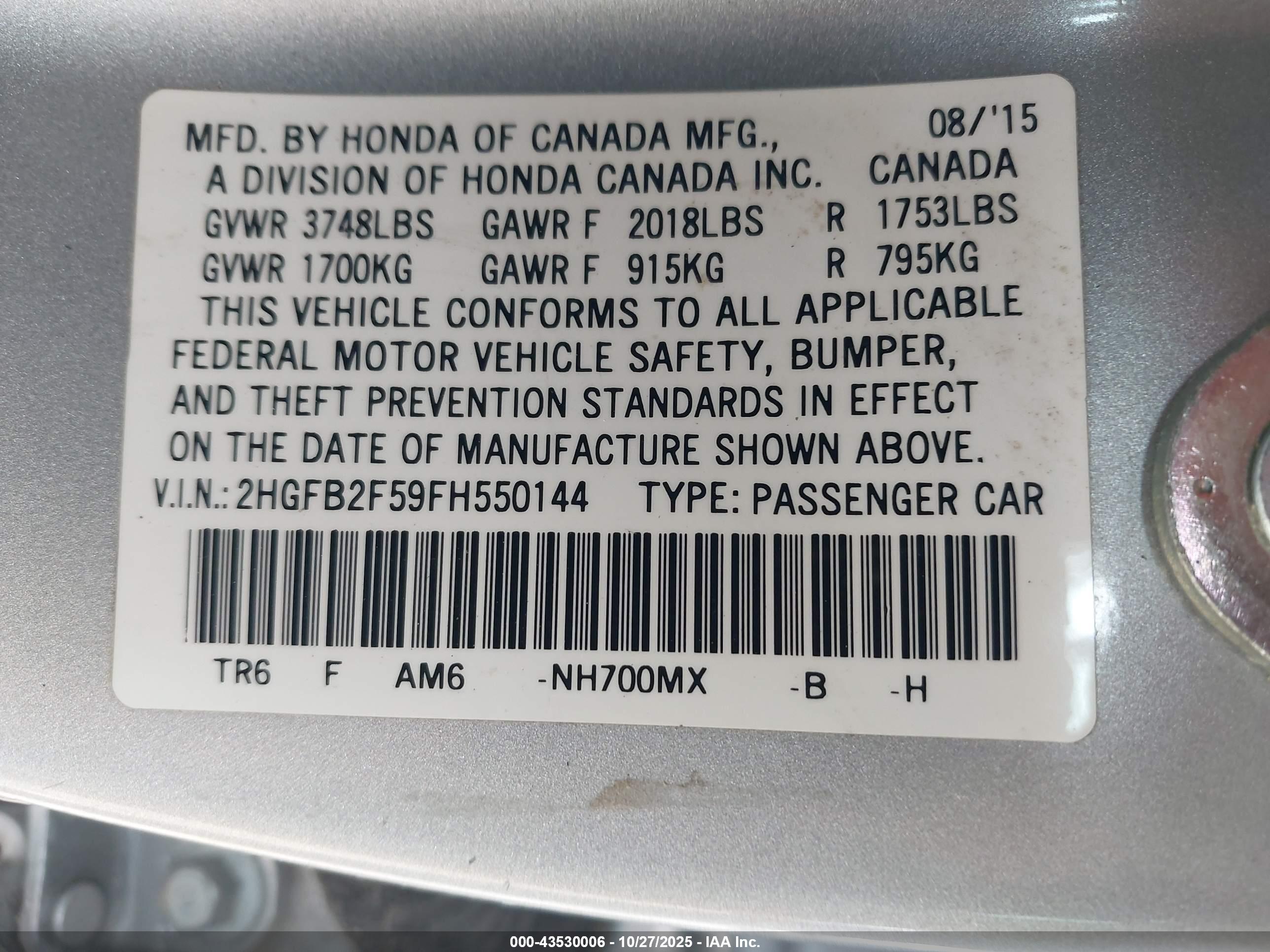 HONDA CIVIC image 9