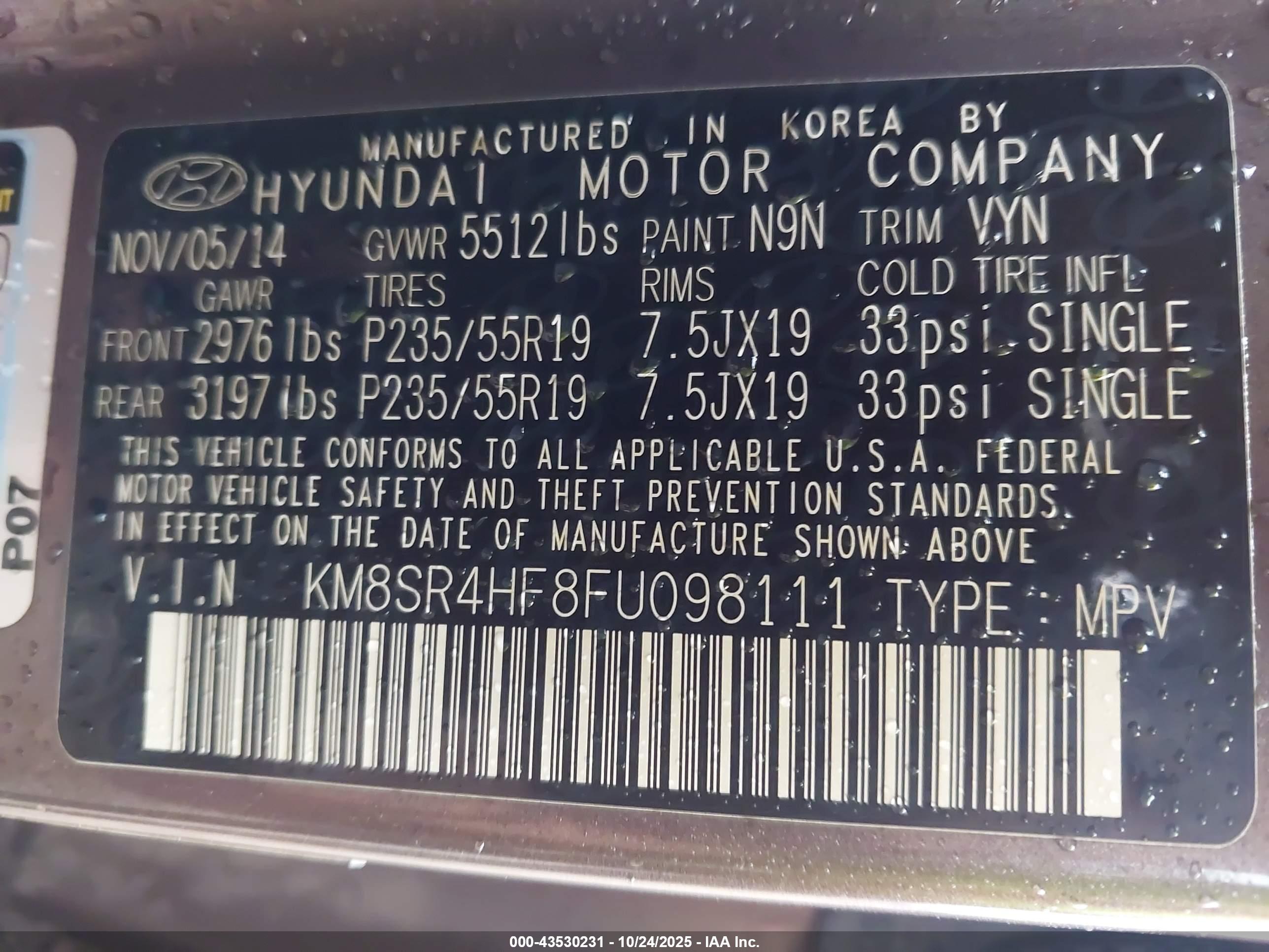 HYUNDAI SANTA image 9