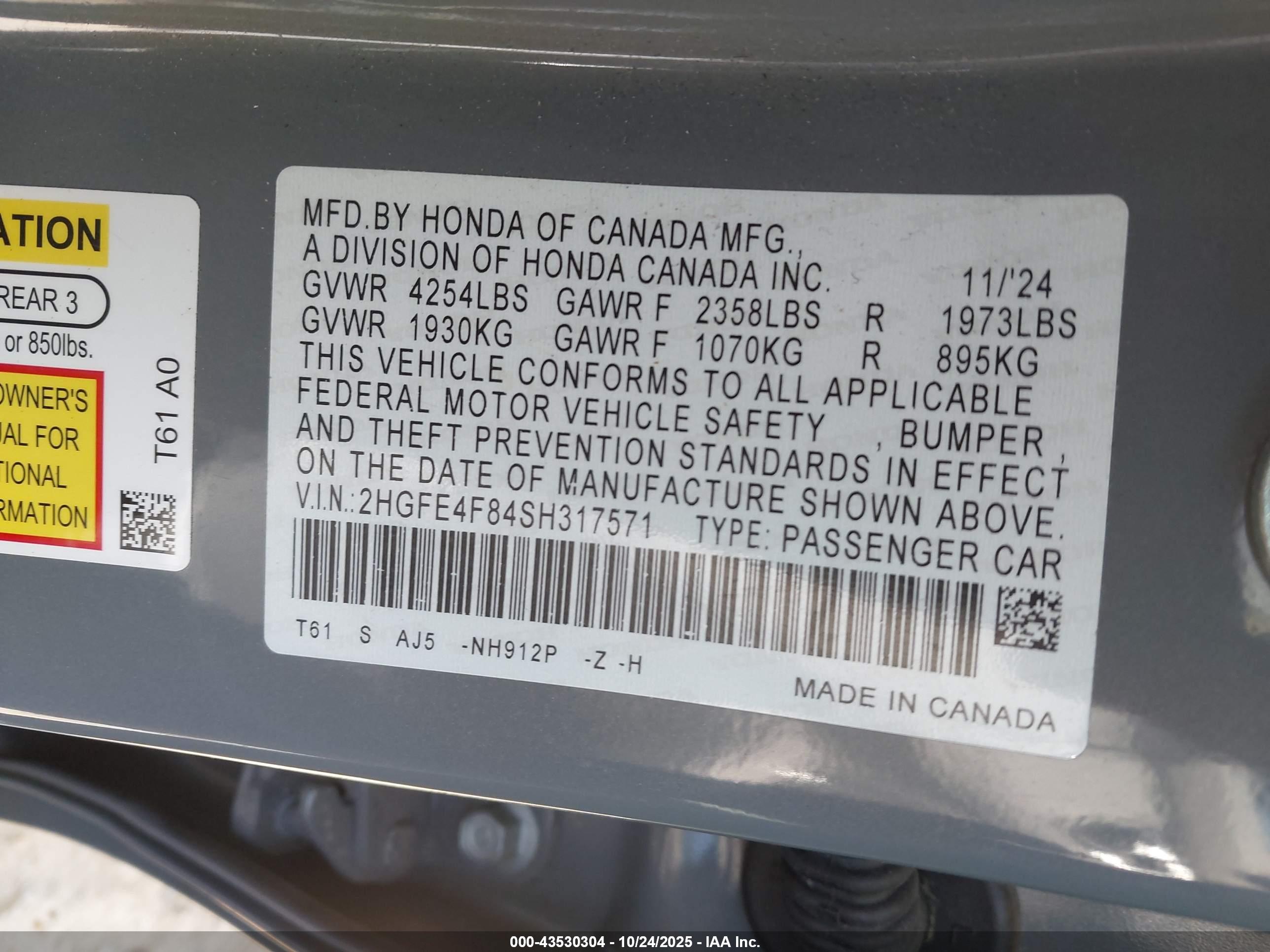 HONDA CIVIC image 9