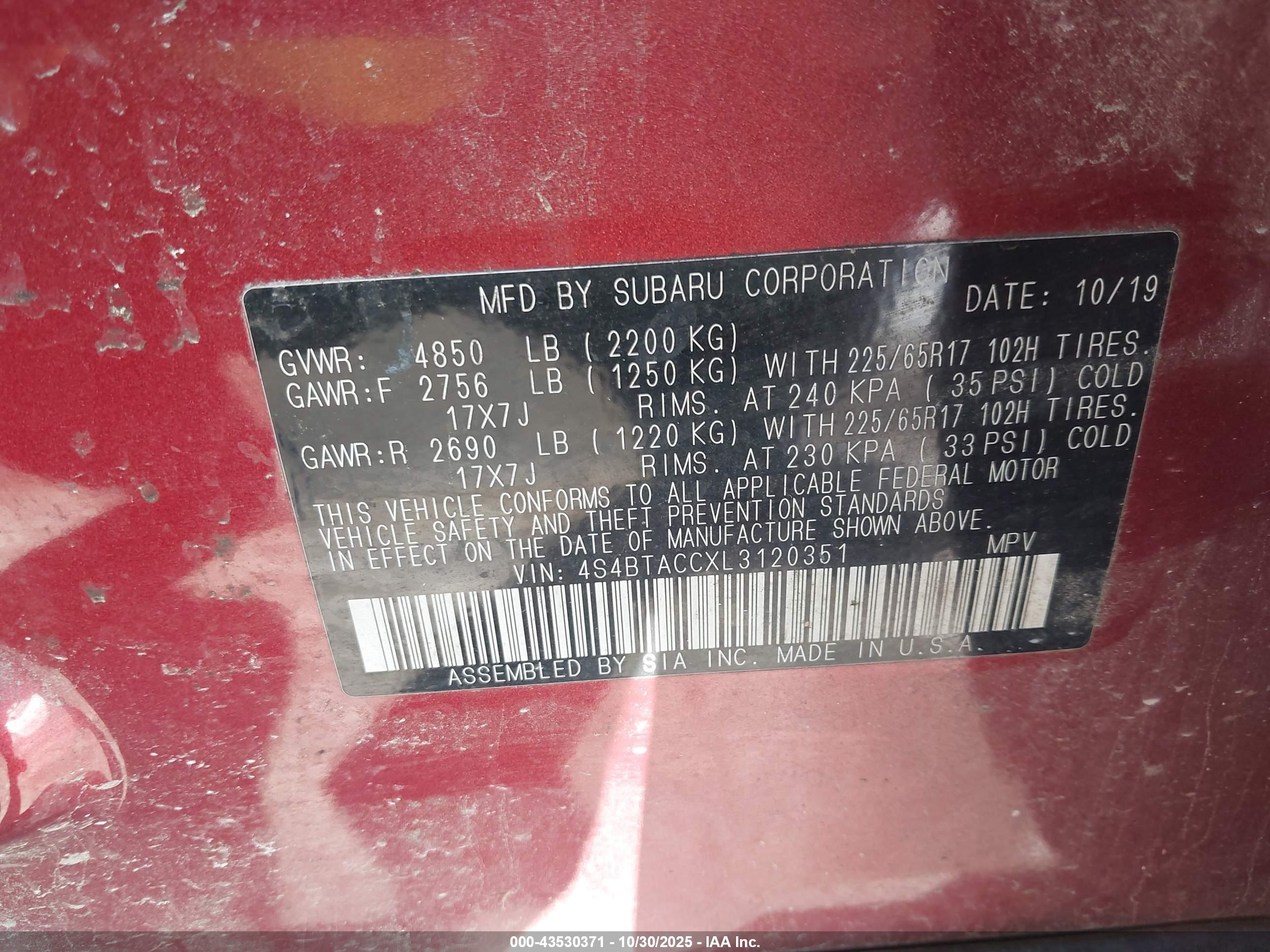 SUBARU OUTBACK image 9