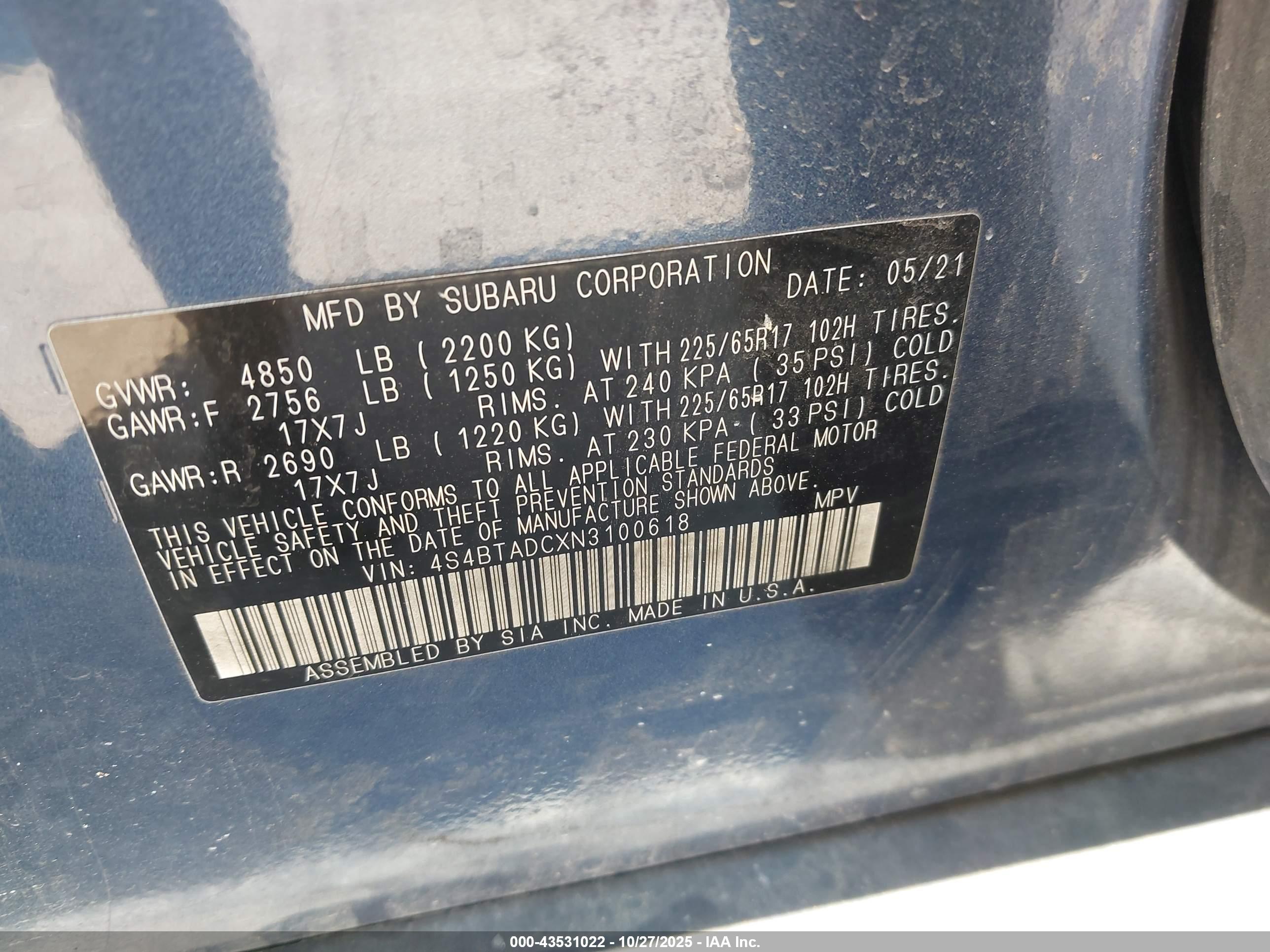 SUBARU OUTBACK image 9