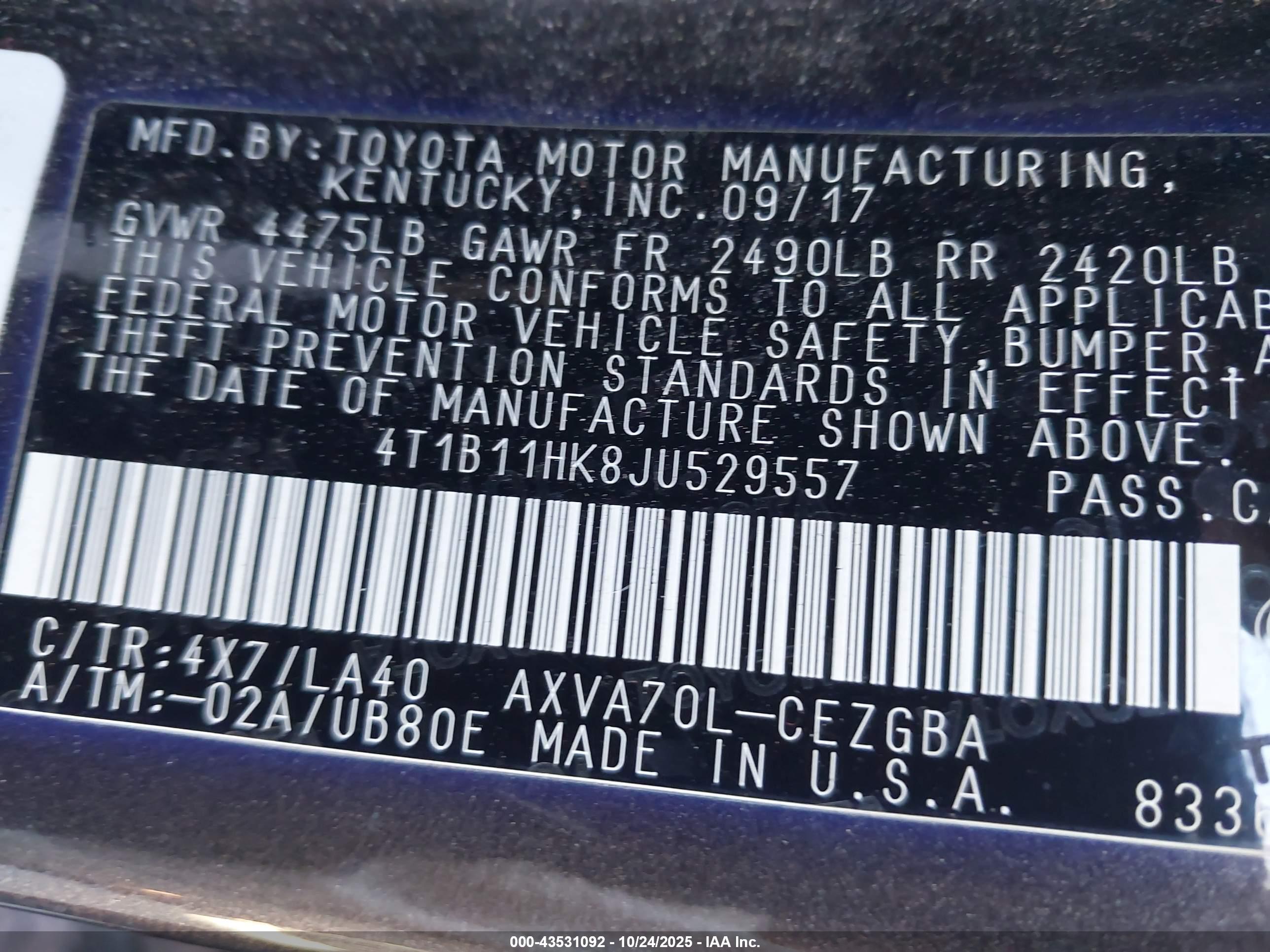 TOYOTA CAMRY image 9