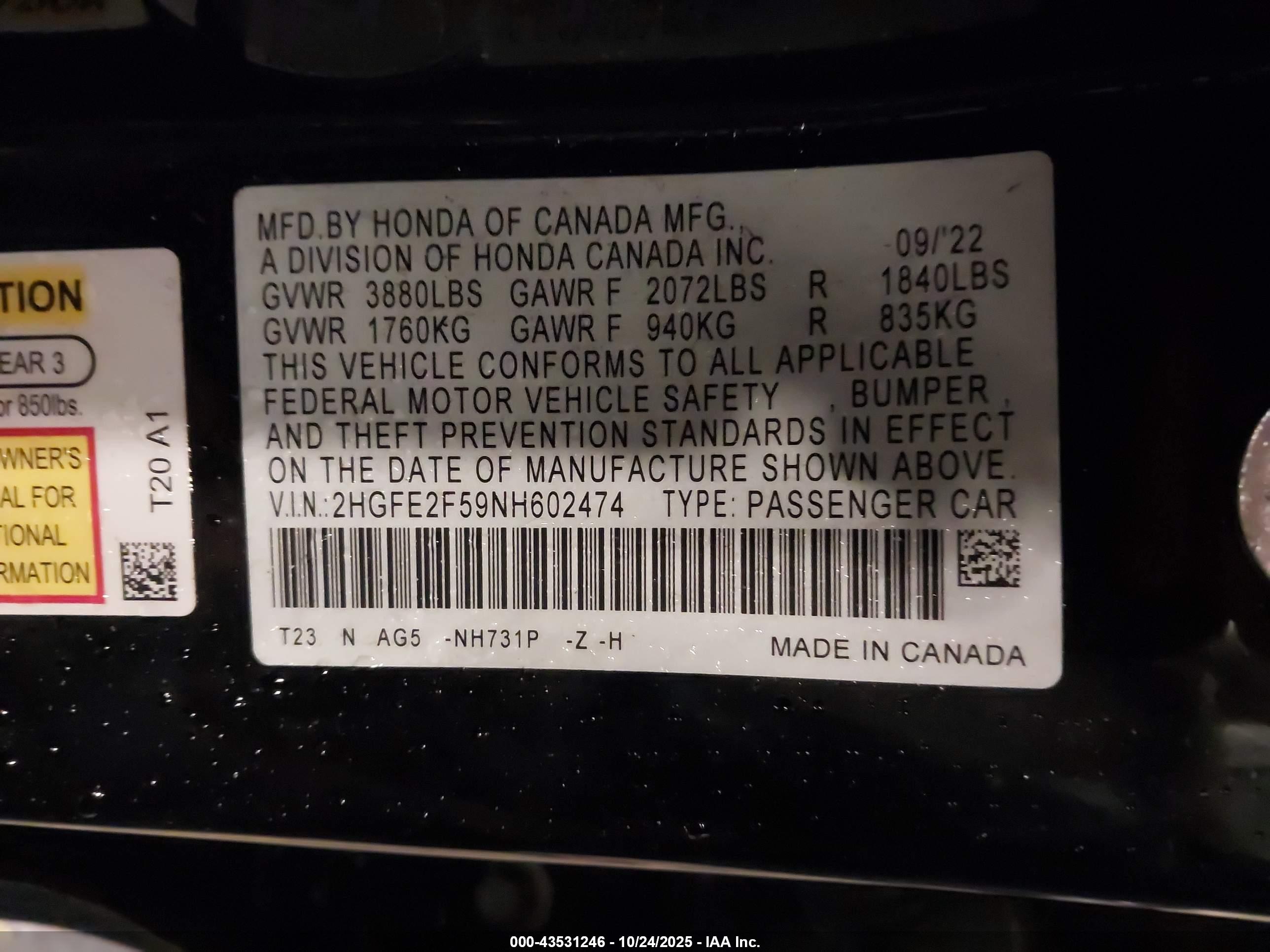 HONDA CIVIC image 9
