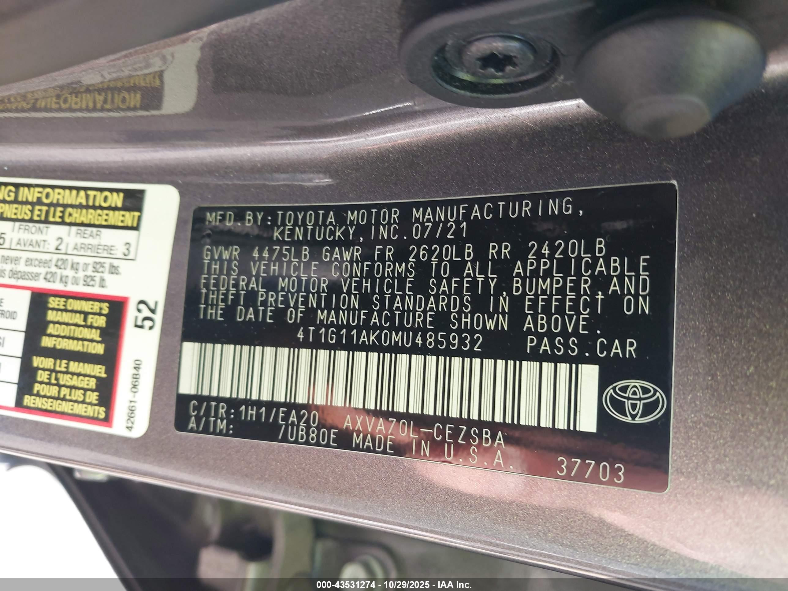 TOYOTA CAMRY image 9