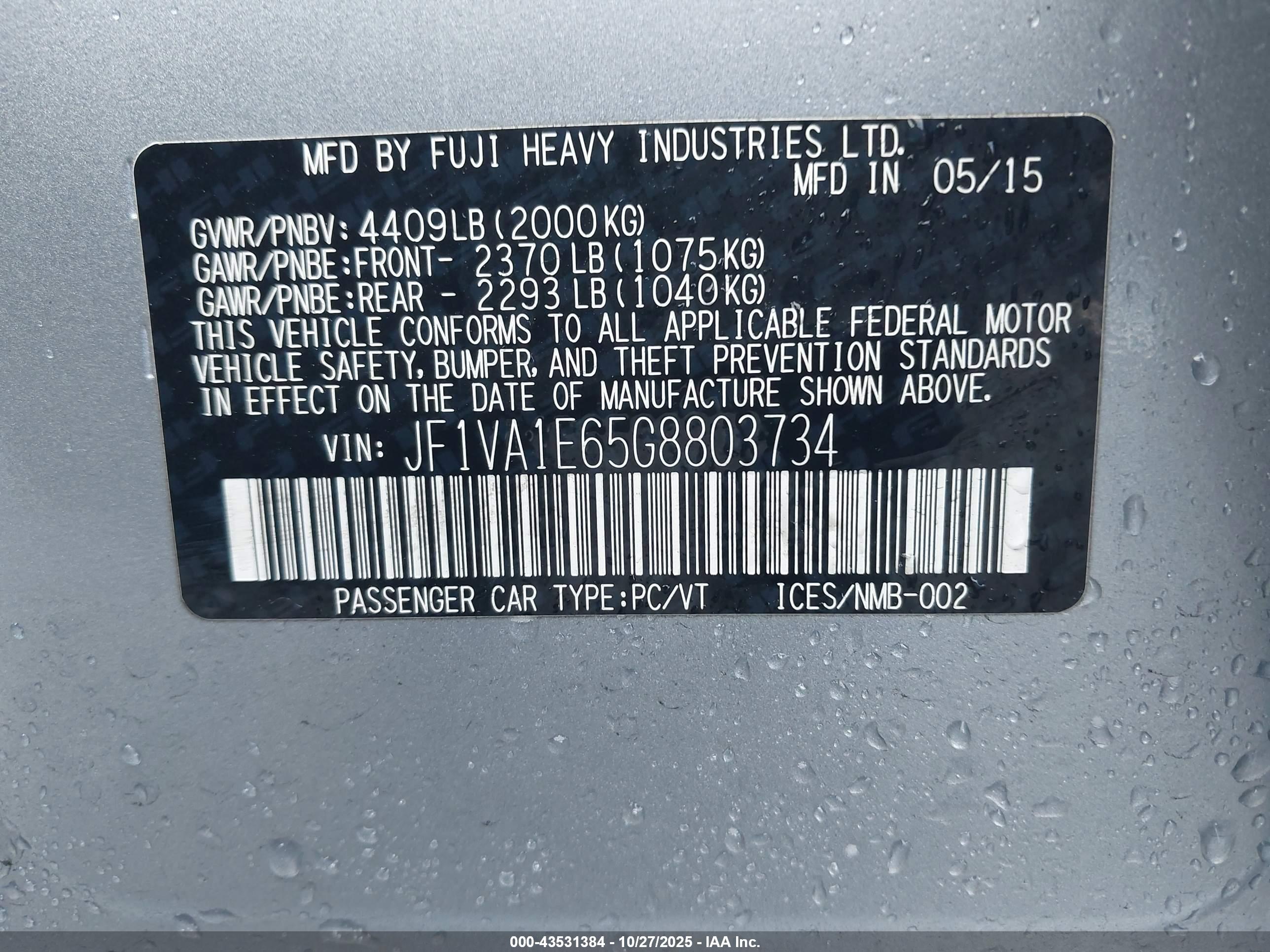 SUBARU WRX image 9