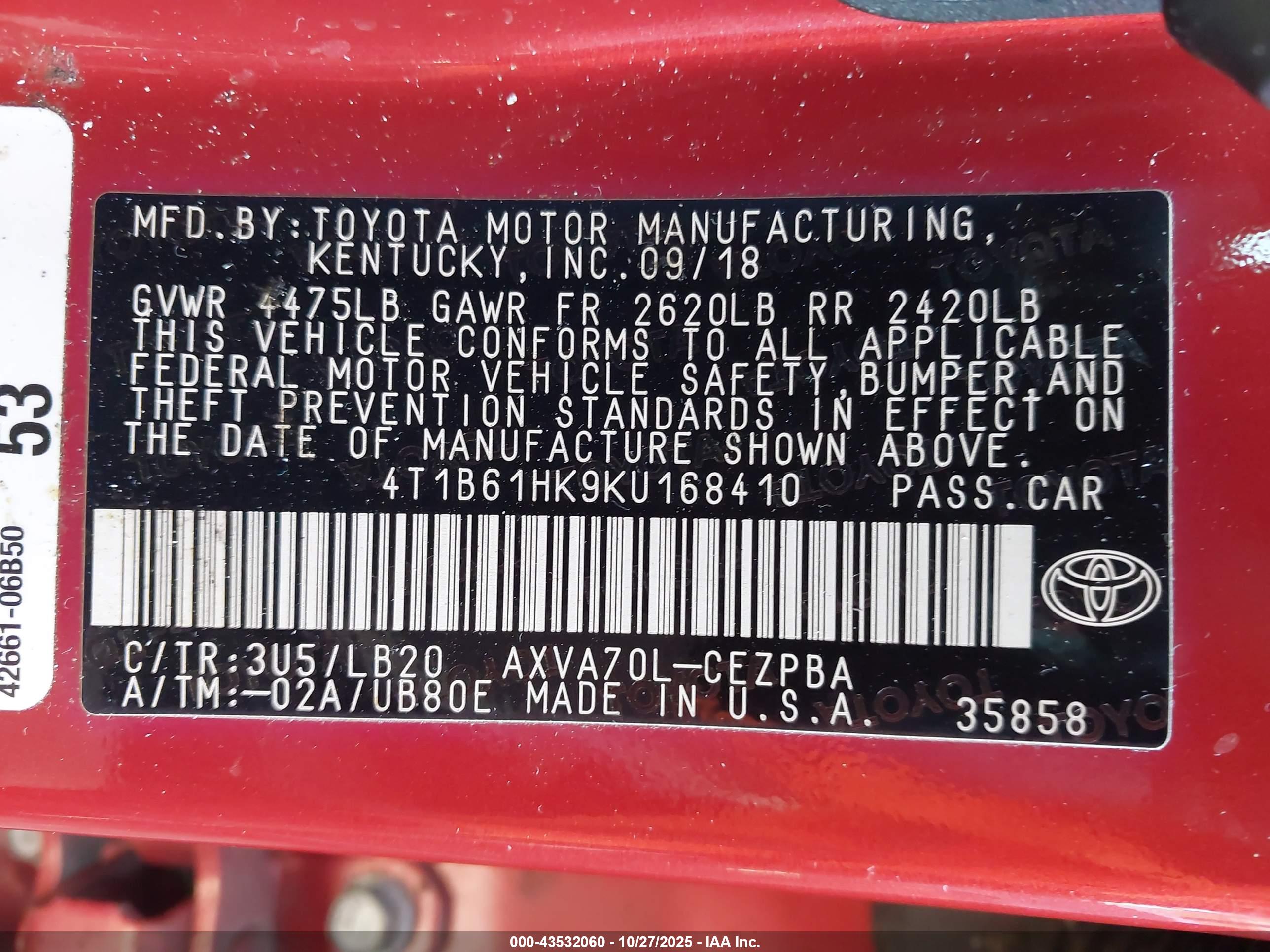 TOYOTA CAMRY image 9