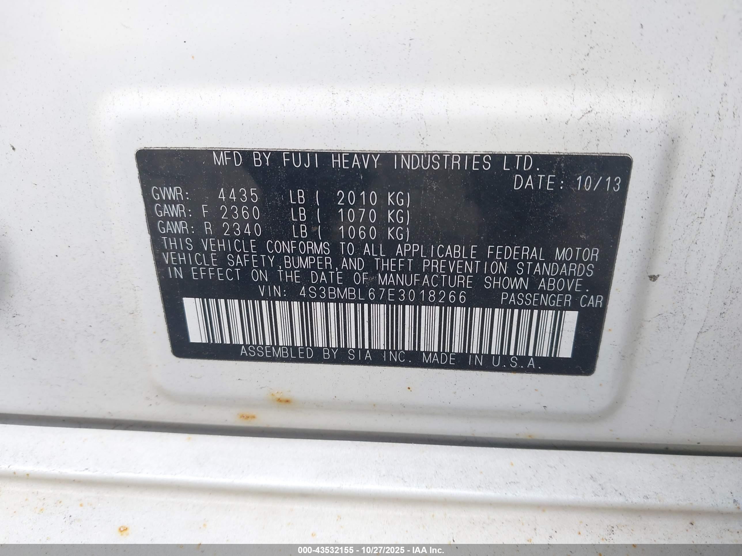 SUBARU LEGACY image 9