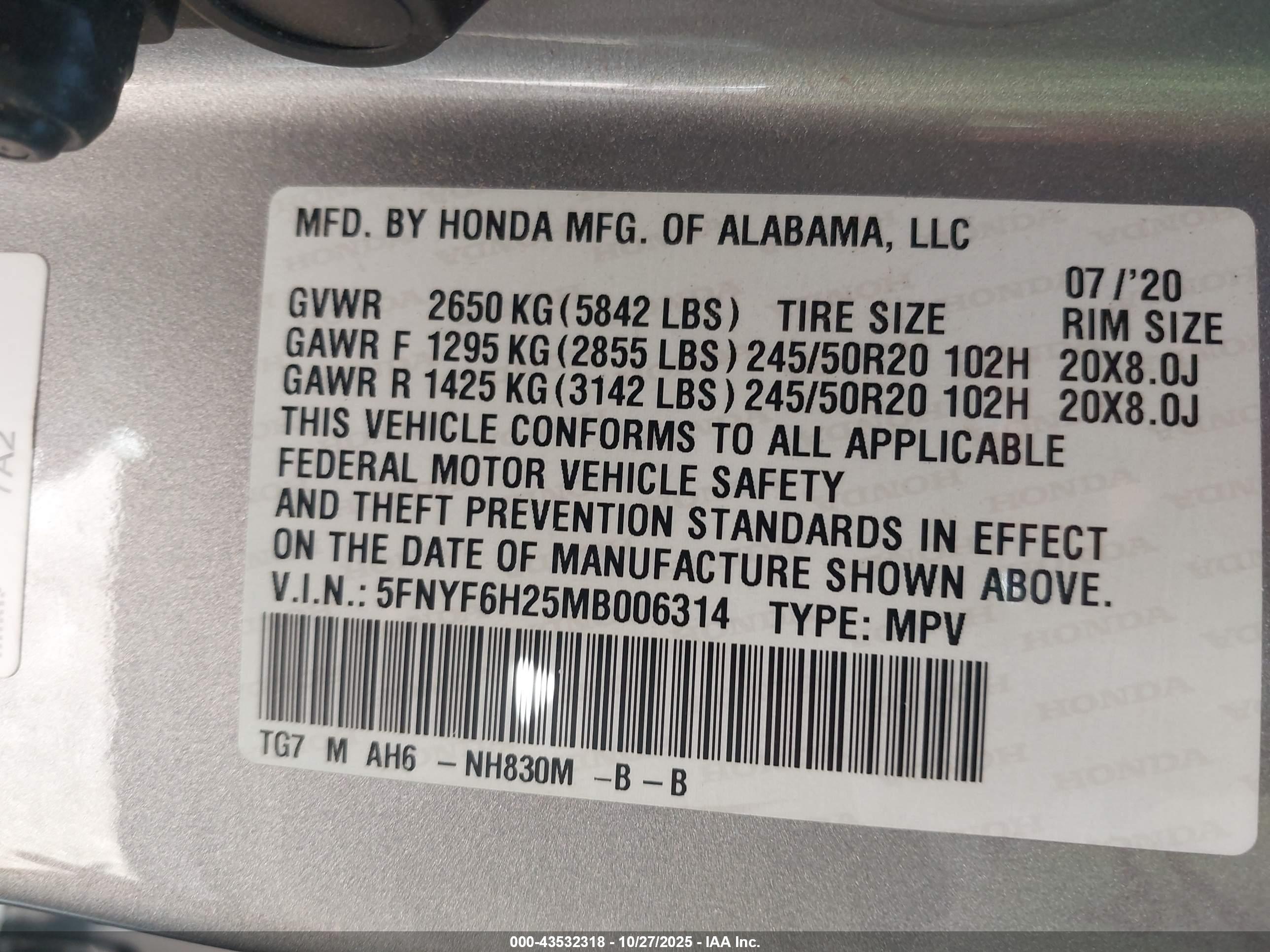 HONDA PILOT image 9