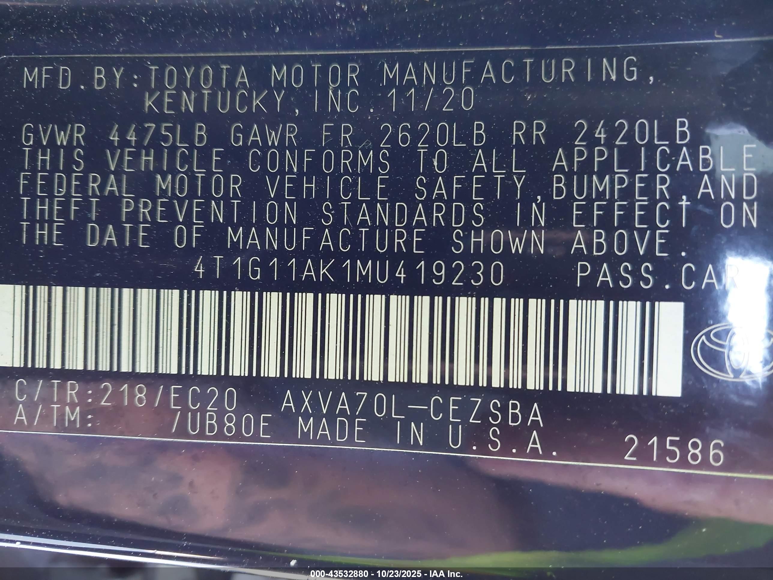 TOYOTA CAMRY image 9