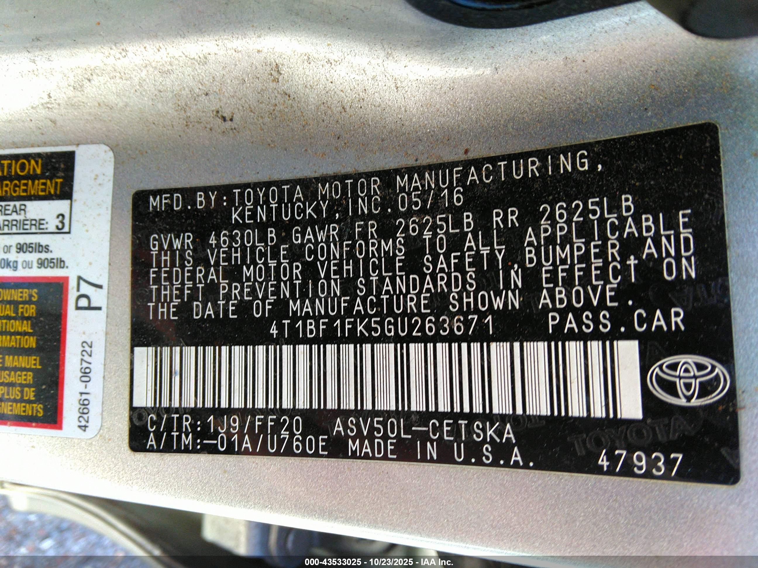 TOYOTA CAMRY image 9