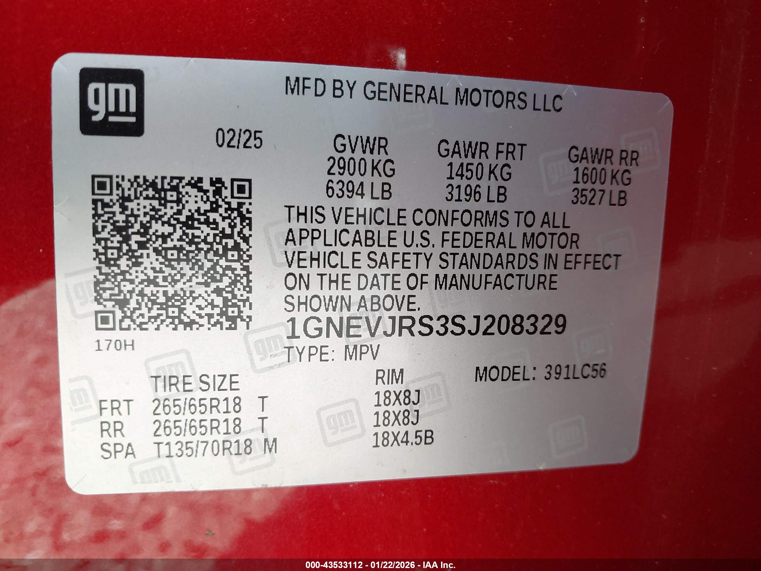 CHEVROLET TRAVERSE image 9