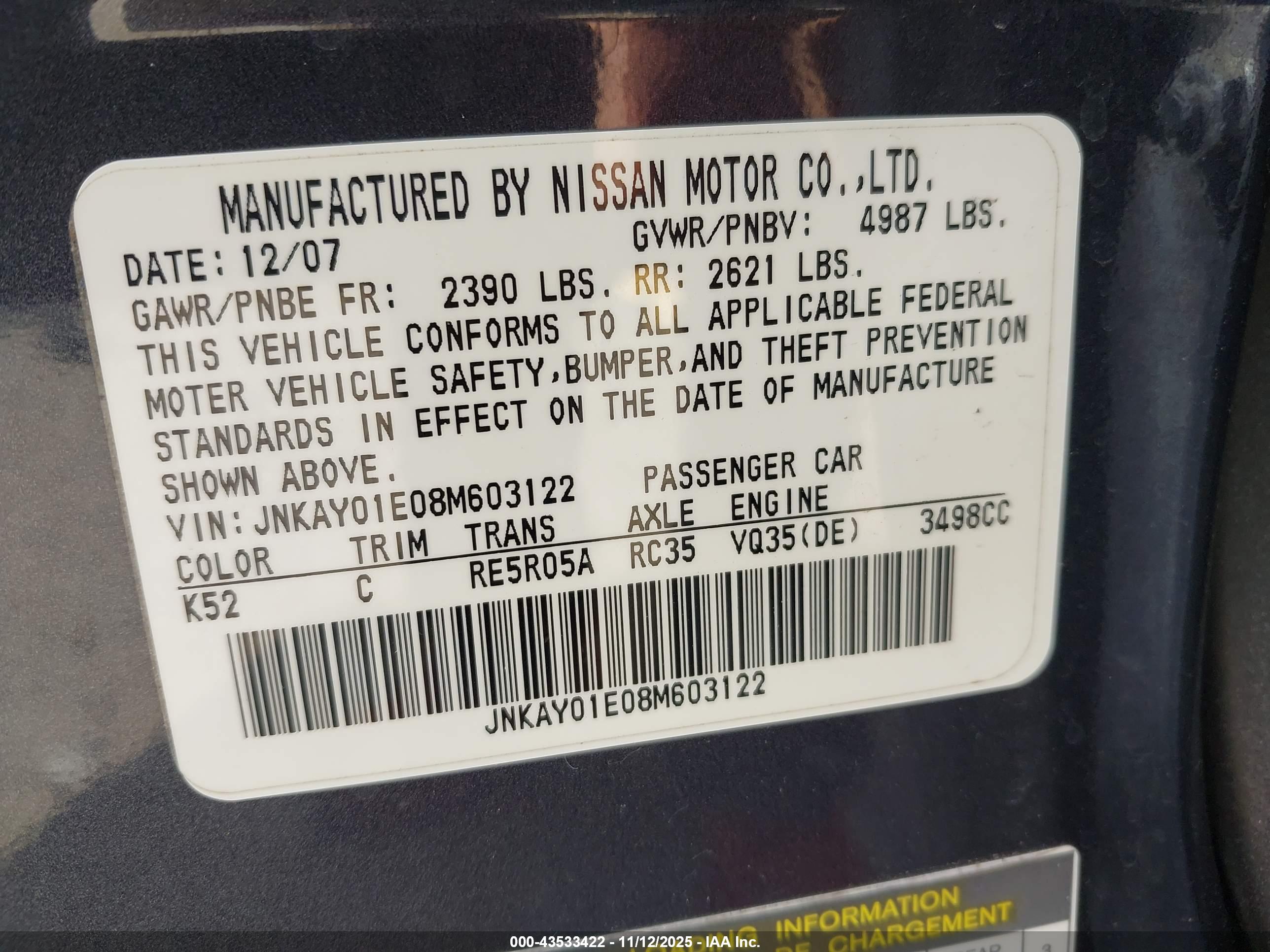 INFINITI M35 image 9