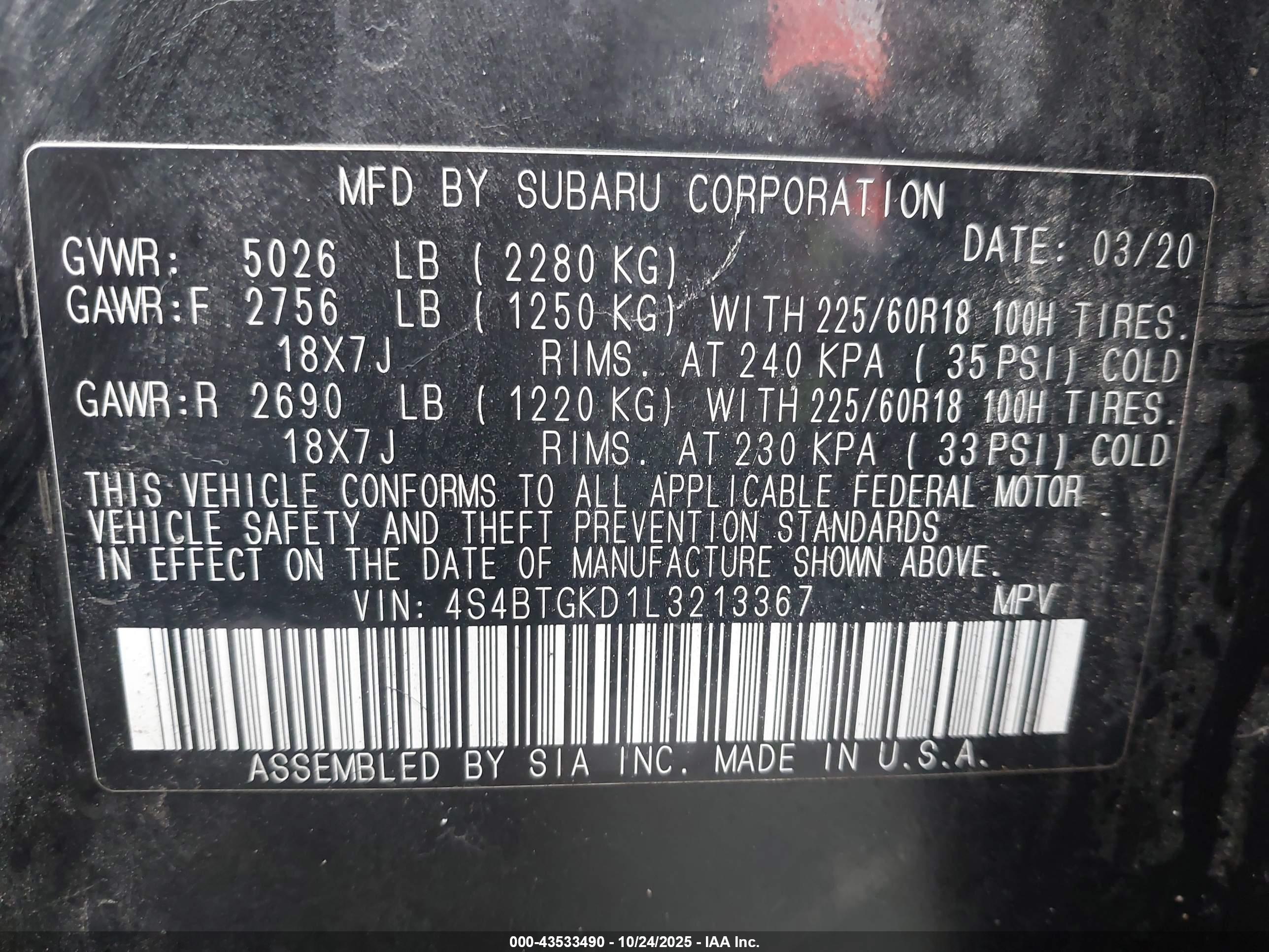 SUBARU OUTBACK image 9