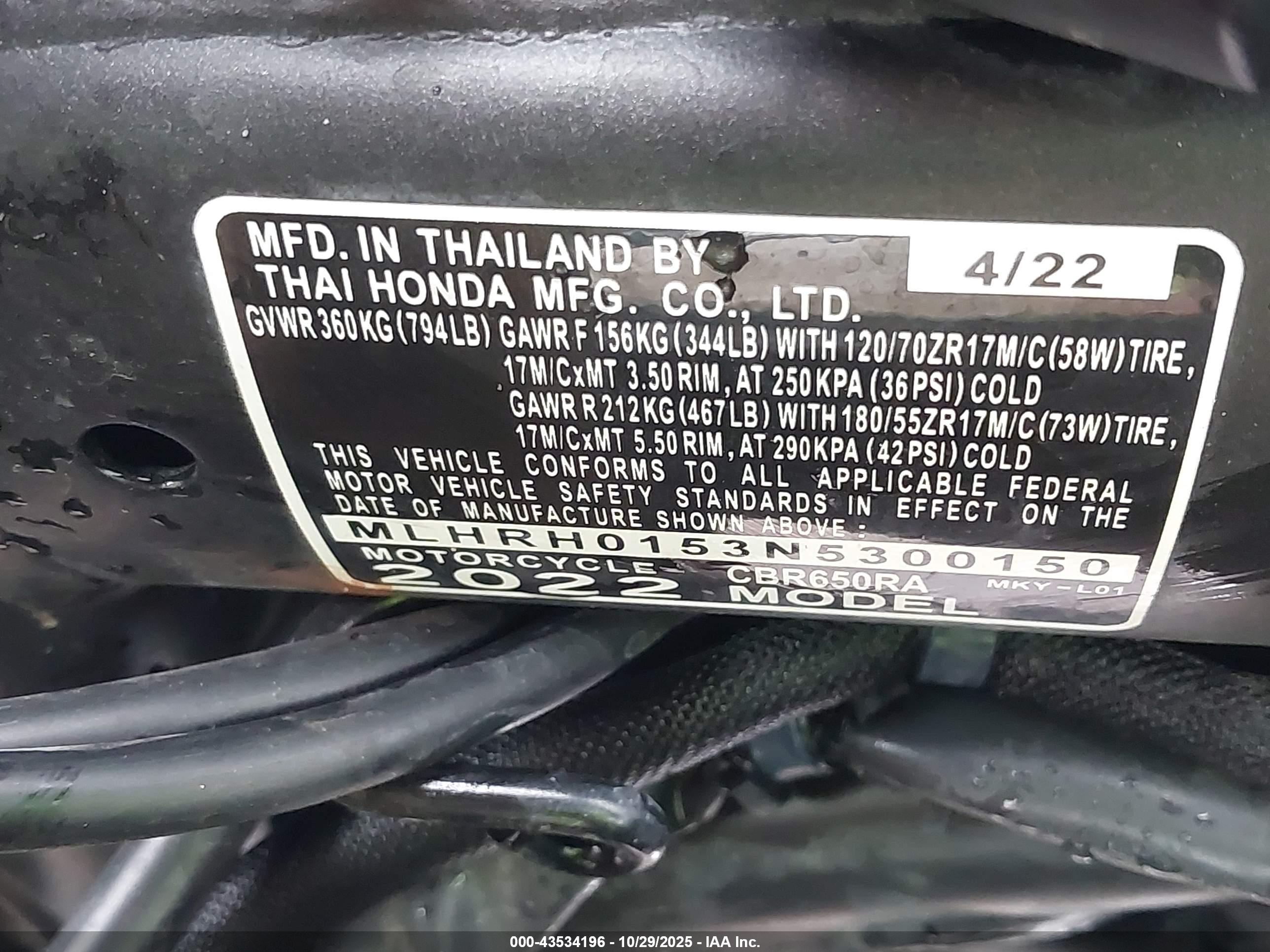 HONDA CBR650 image 10