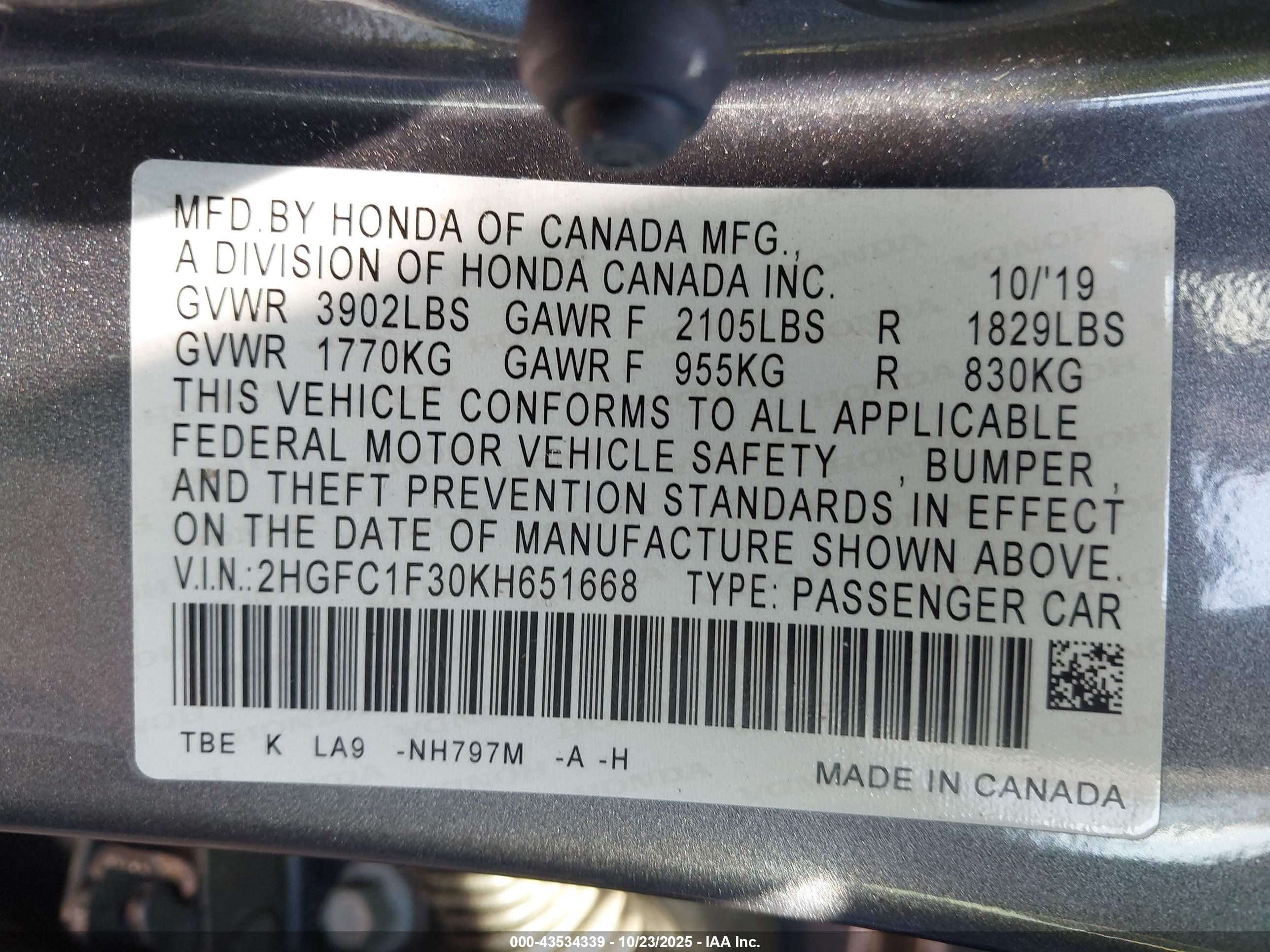 HONDA CIVIC image 9