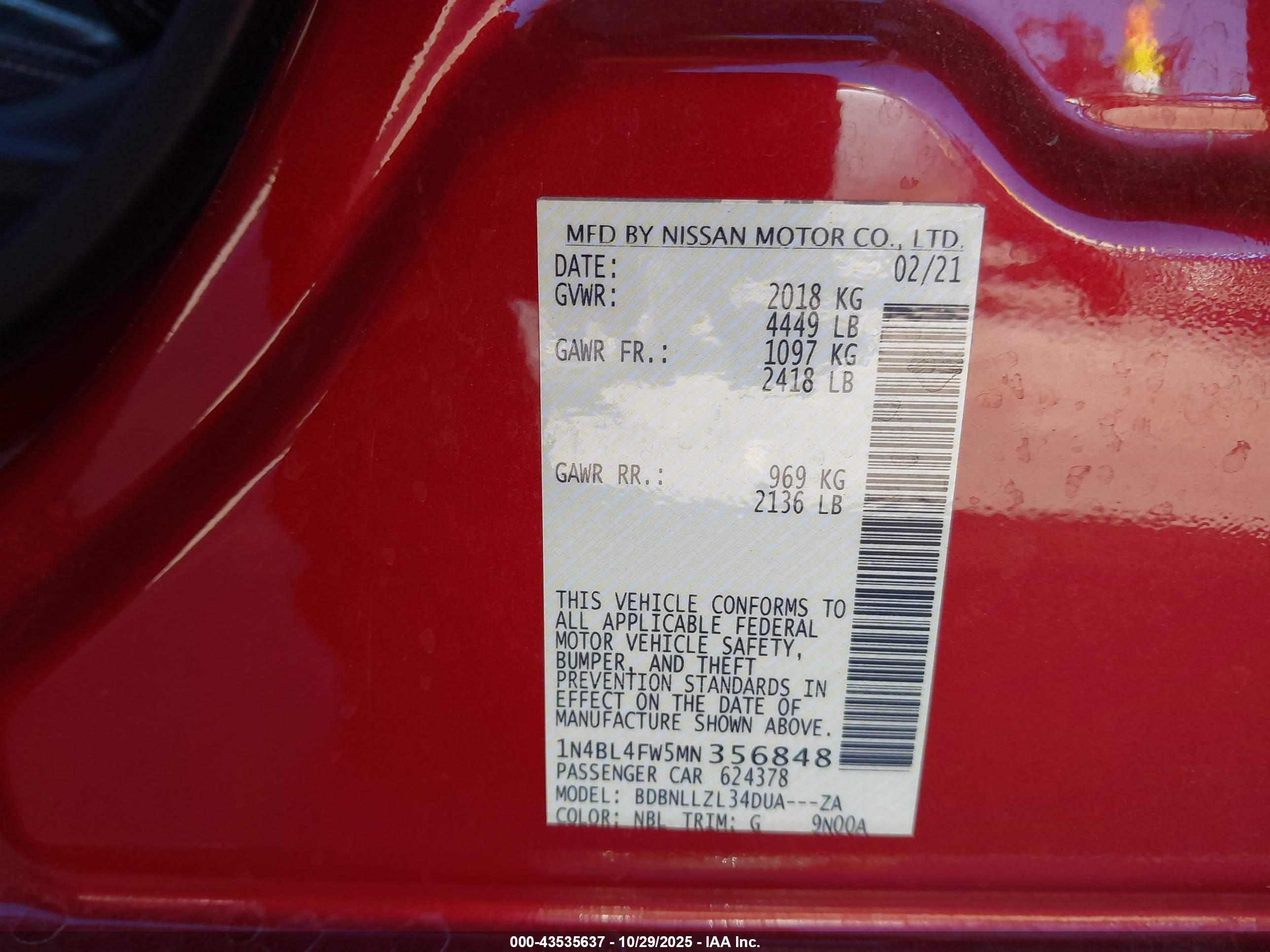 NISSAN ALTIMA image 9
