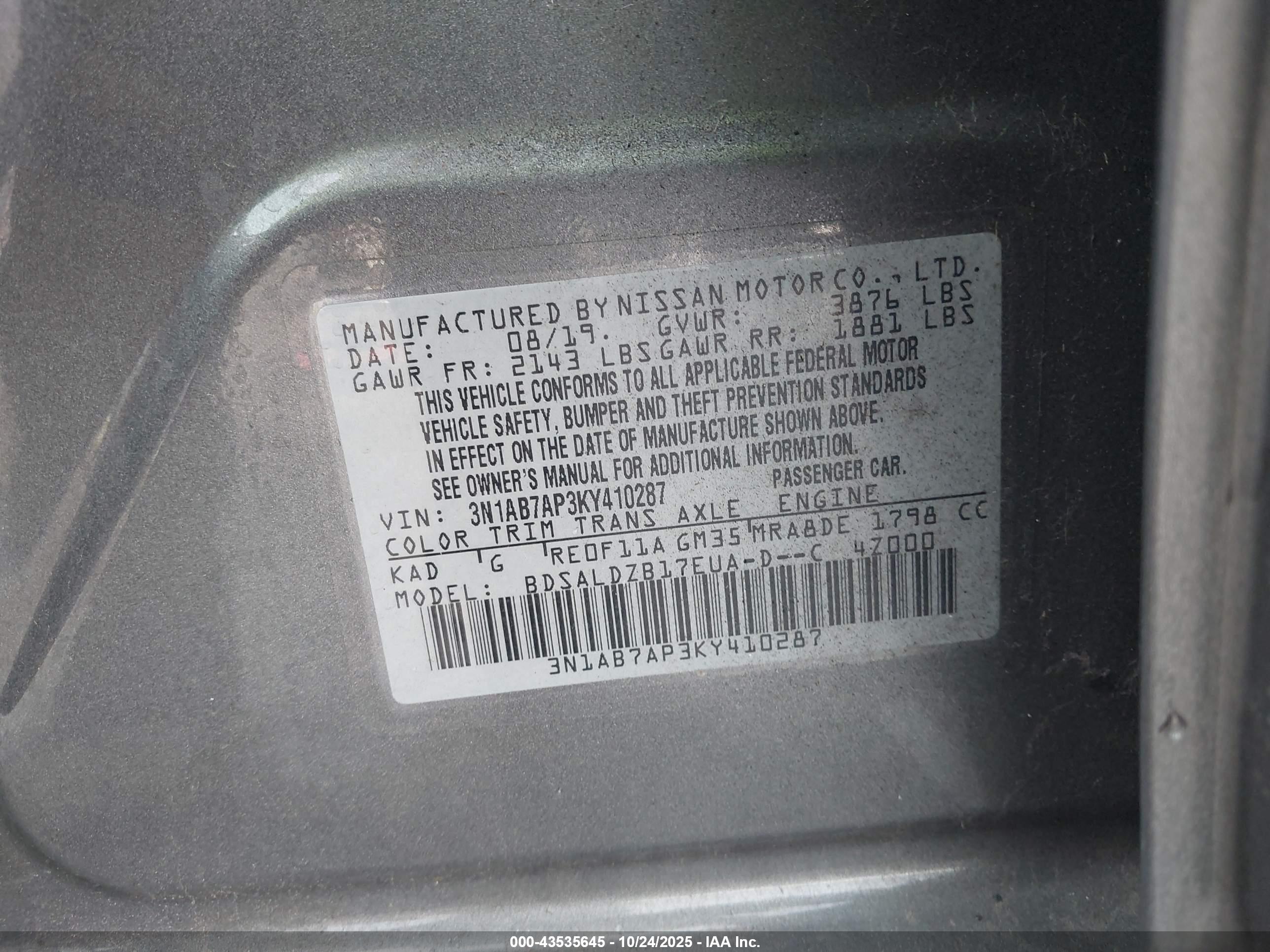 NISSAN SENTRA image 9